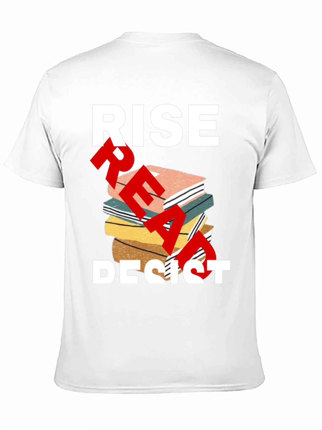 Black Rise Read Resist T-Shirt - Empowering Statement Tee view 11