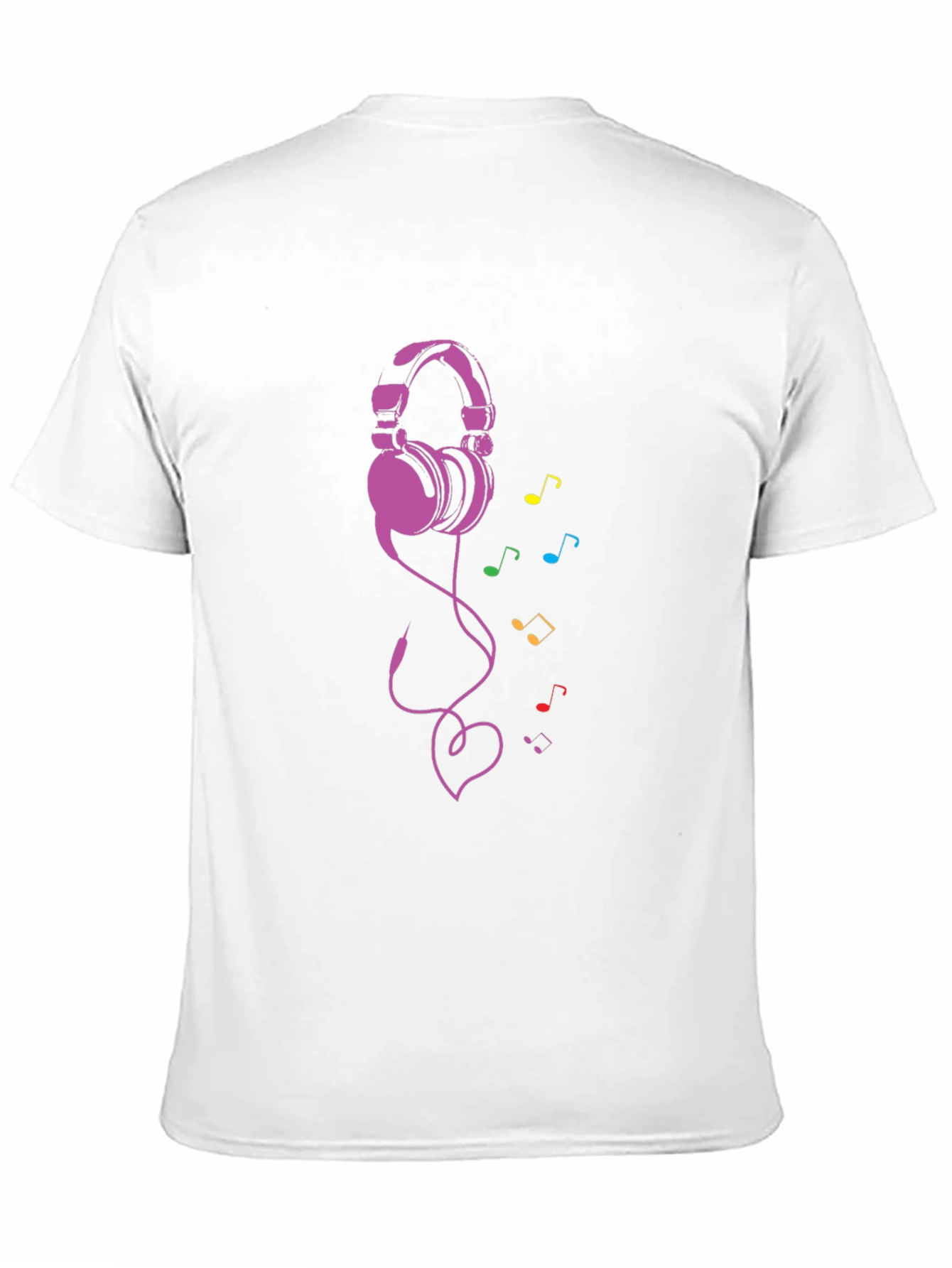 Black Headphones & Music Note Tee view 11