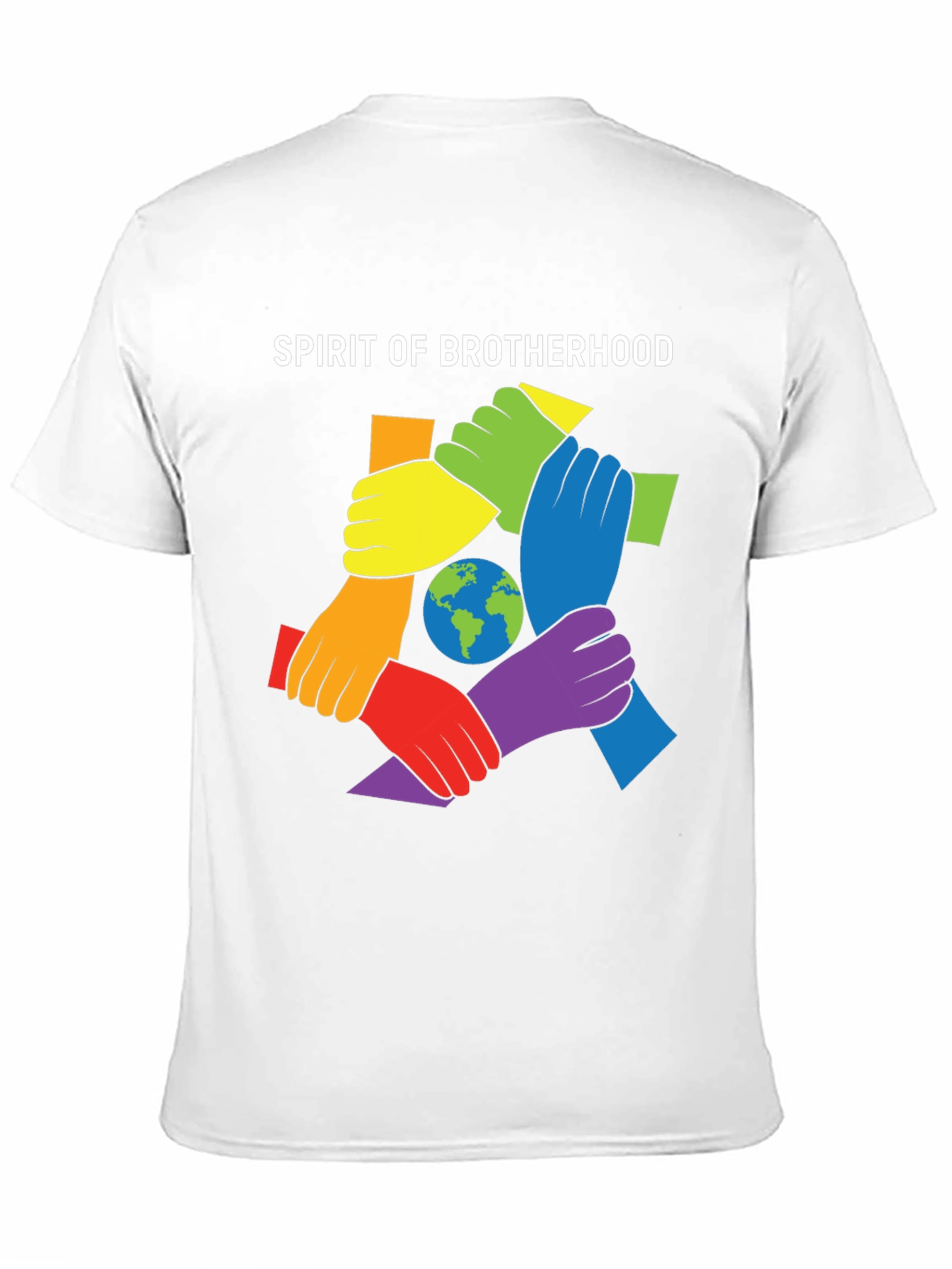 Black Spirit of Brotherhood Graphic T-Shirt view 11