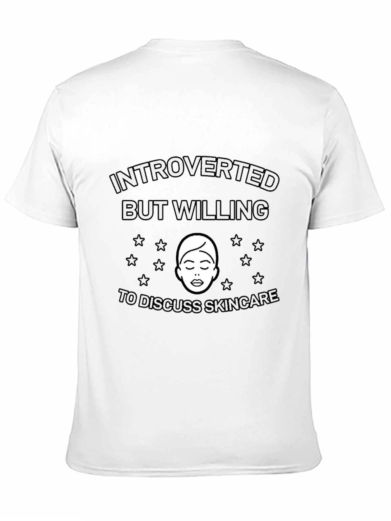 Black Introverted Skincare T-Shirt view 11
