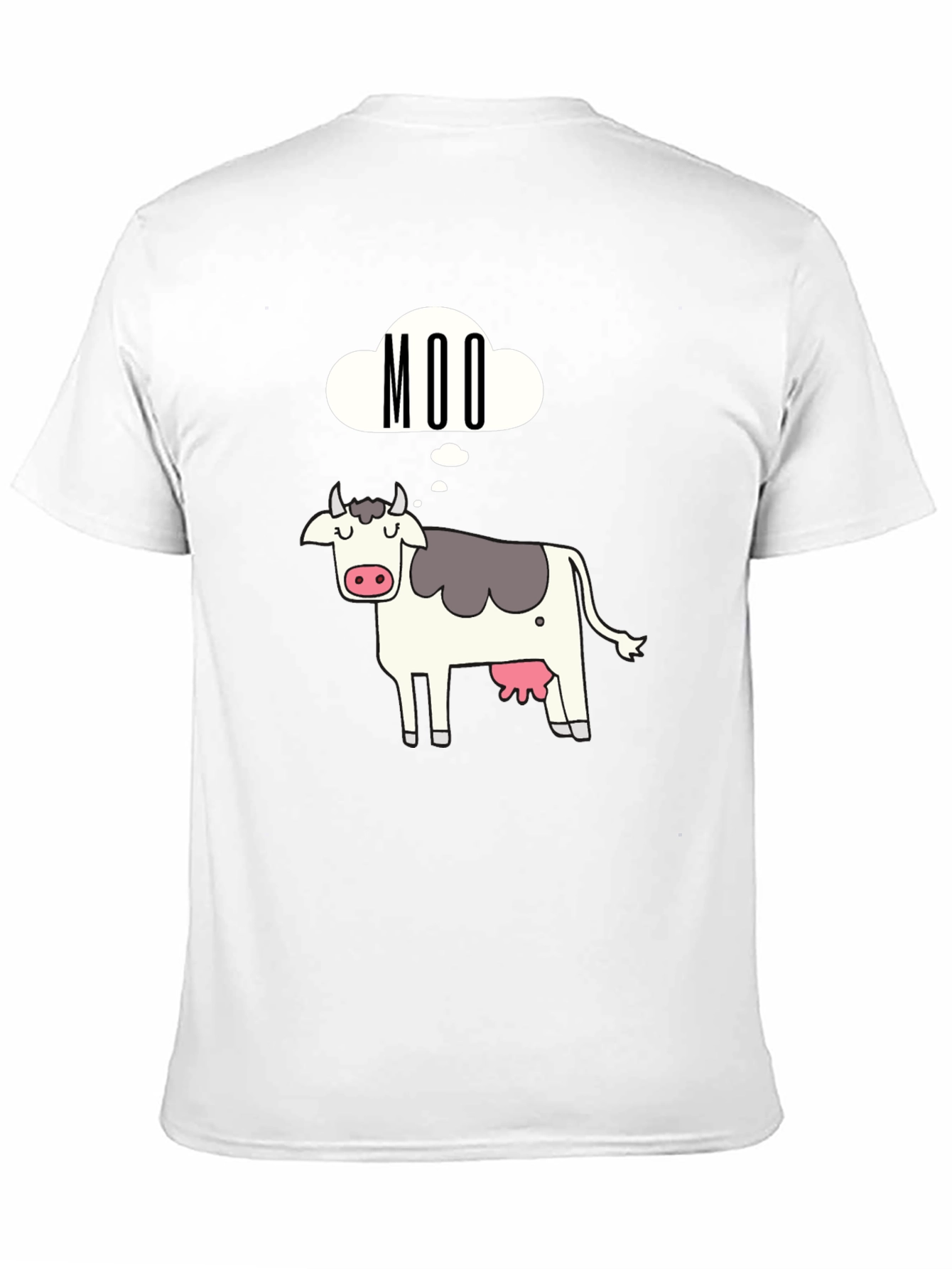 Black Moo Cow Graphic Tee - Black Cotton T-Shirt view 11