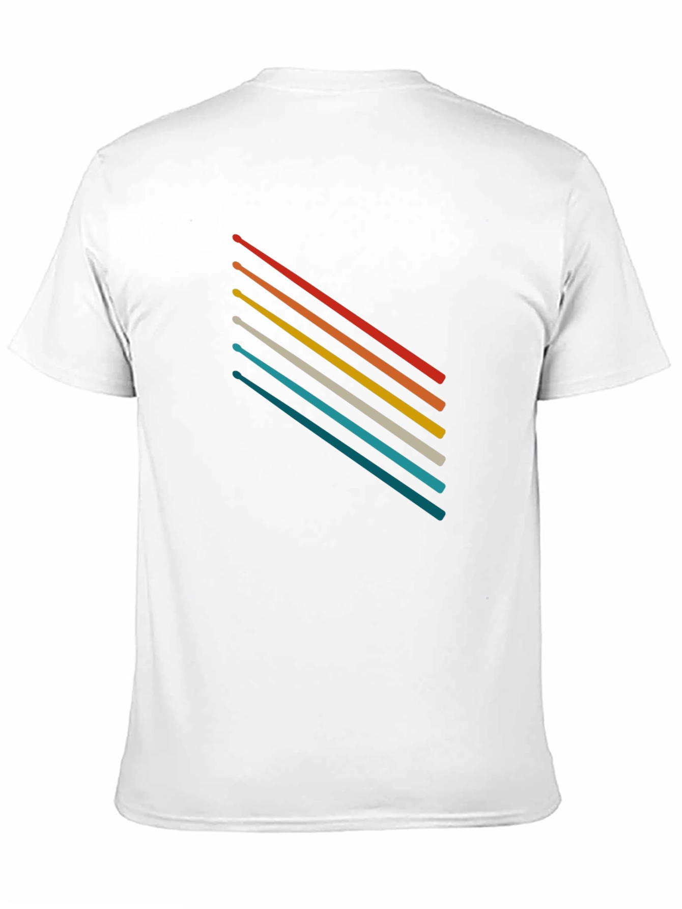 Black Retro Stripe Graphic Tee - Soft Cotton Blend T-Shirt view 11