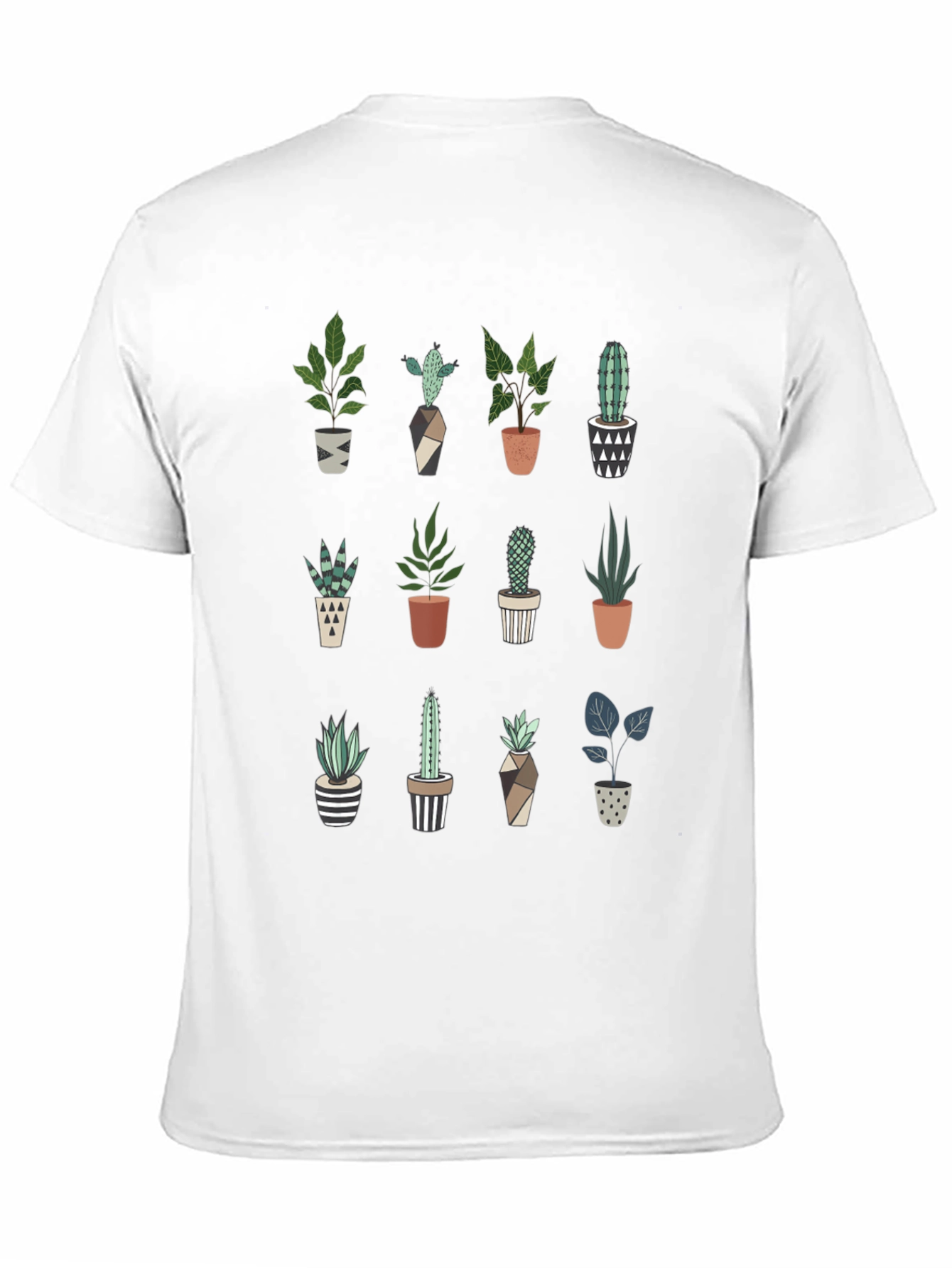 Black Plant Lover T-Shirt: Cute Cactus & Succulent Design view 11