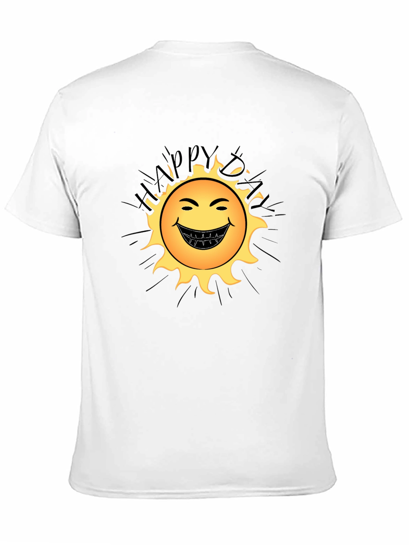 Black Happy Day Sun Graphic Black T-Shirt view 11