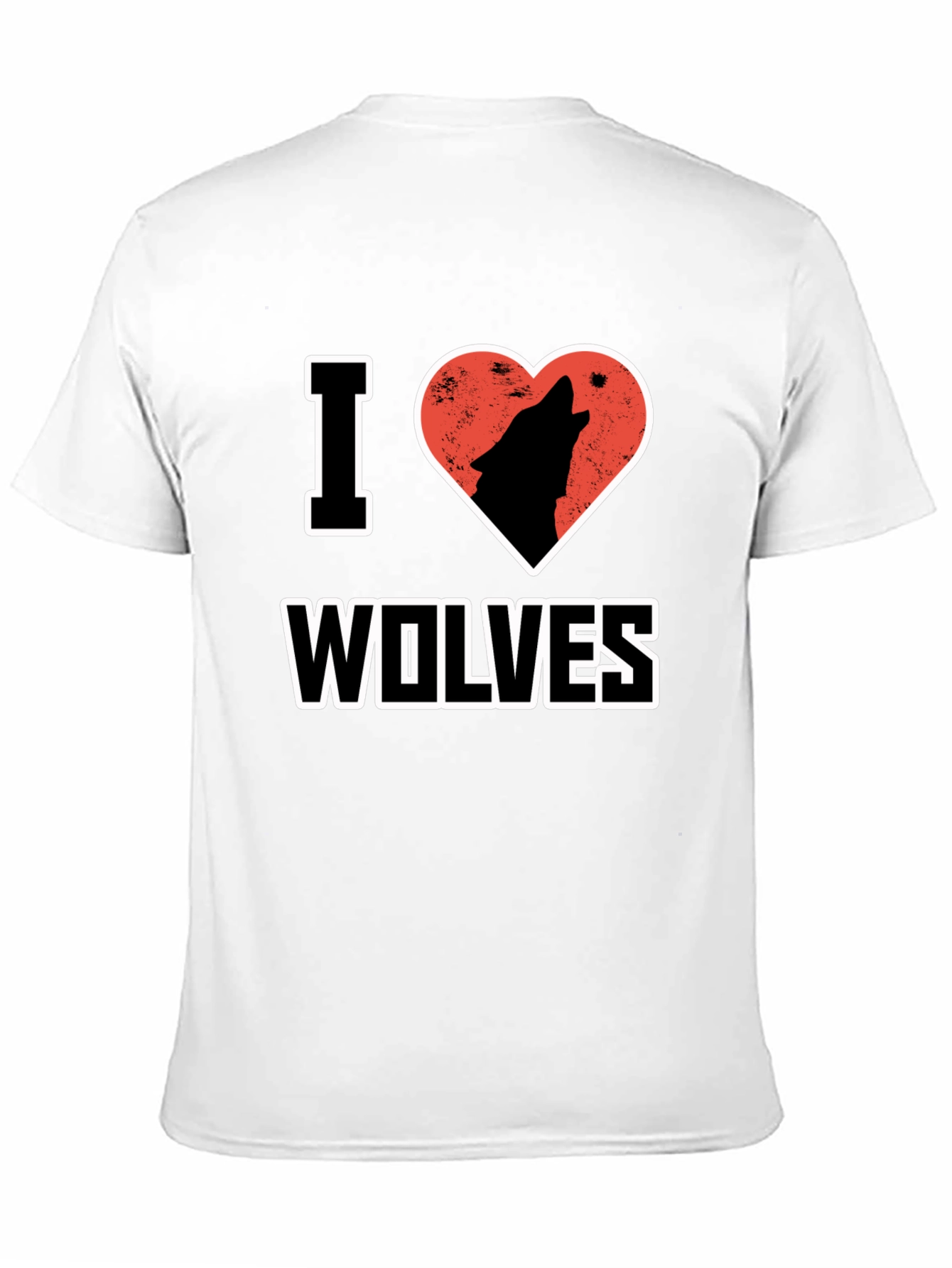 Black I Heart Wolves T-Shirt view 11