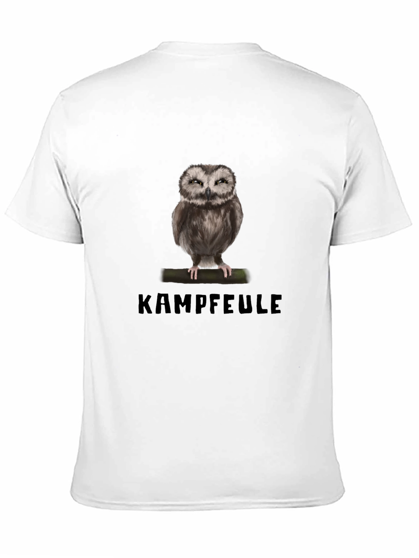Black Kampfeule Owl Graphic T-Shirt - Black view 11
