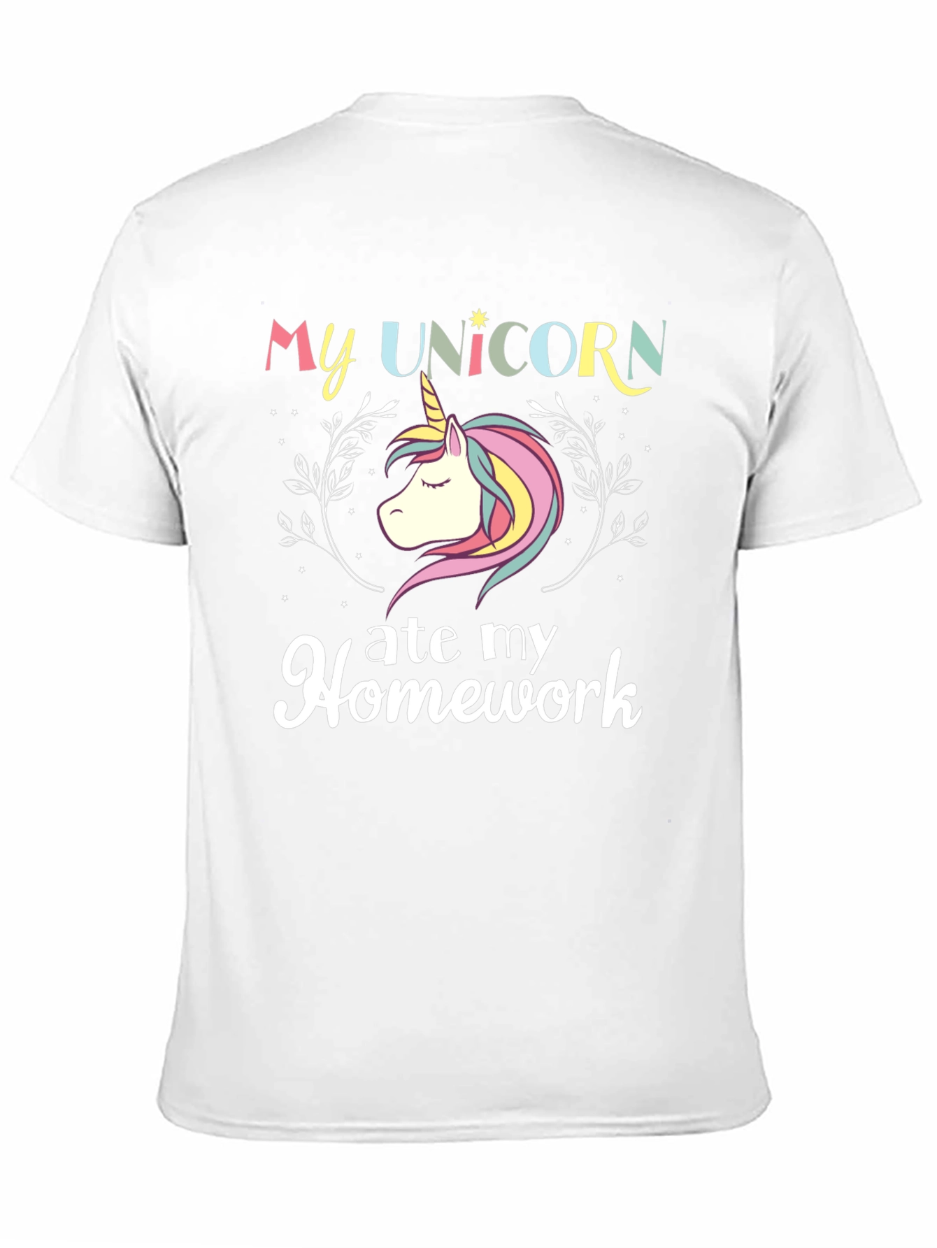 Black My Unicorn Ate My Homework T-Shirt view 11