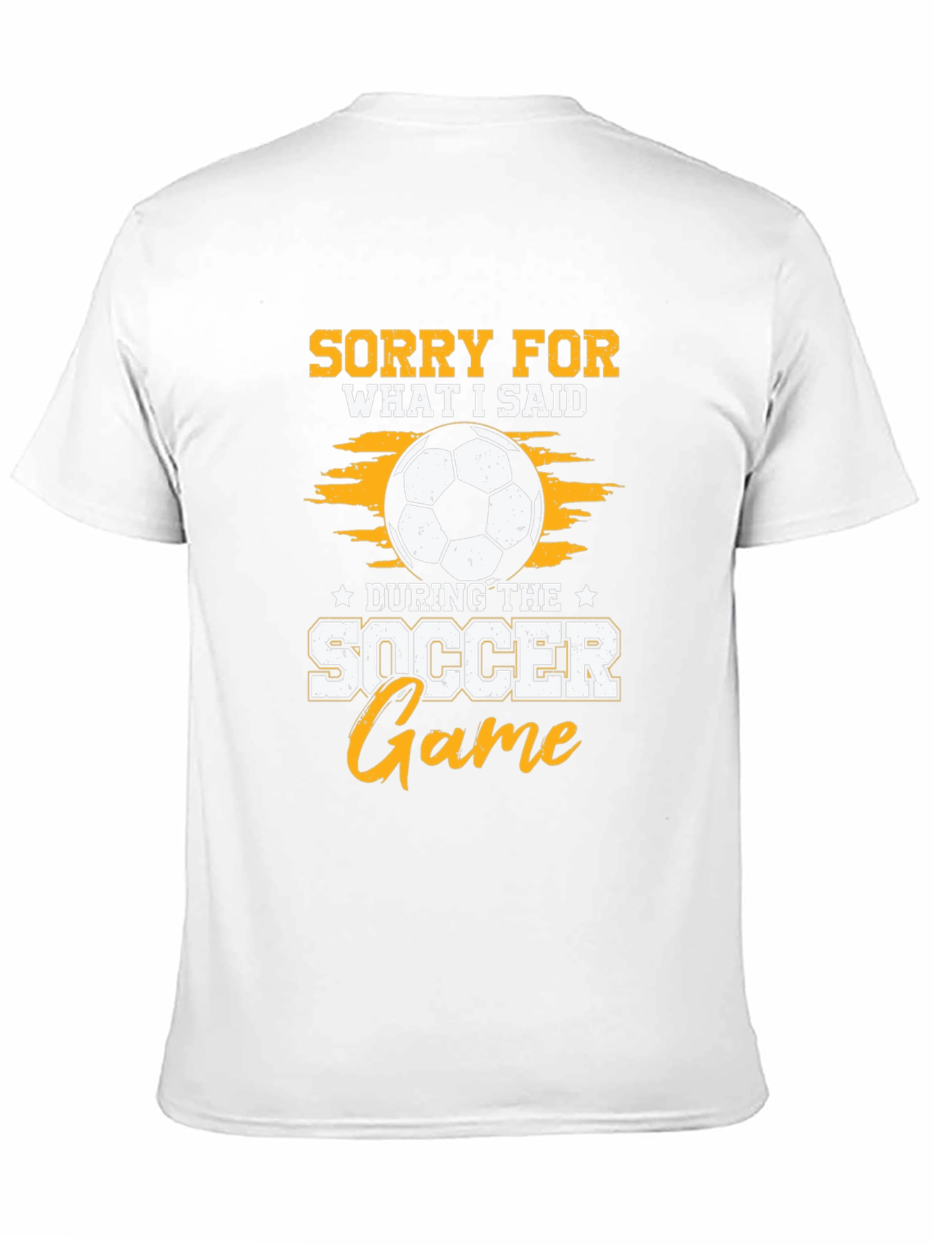 Black Funny Soccer Game Apology T-Shirt view 11