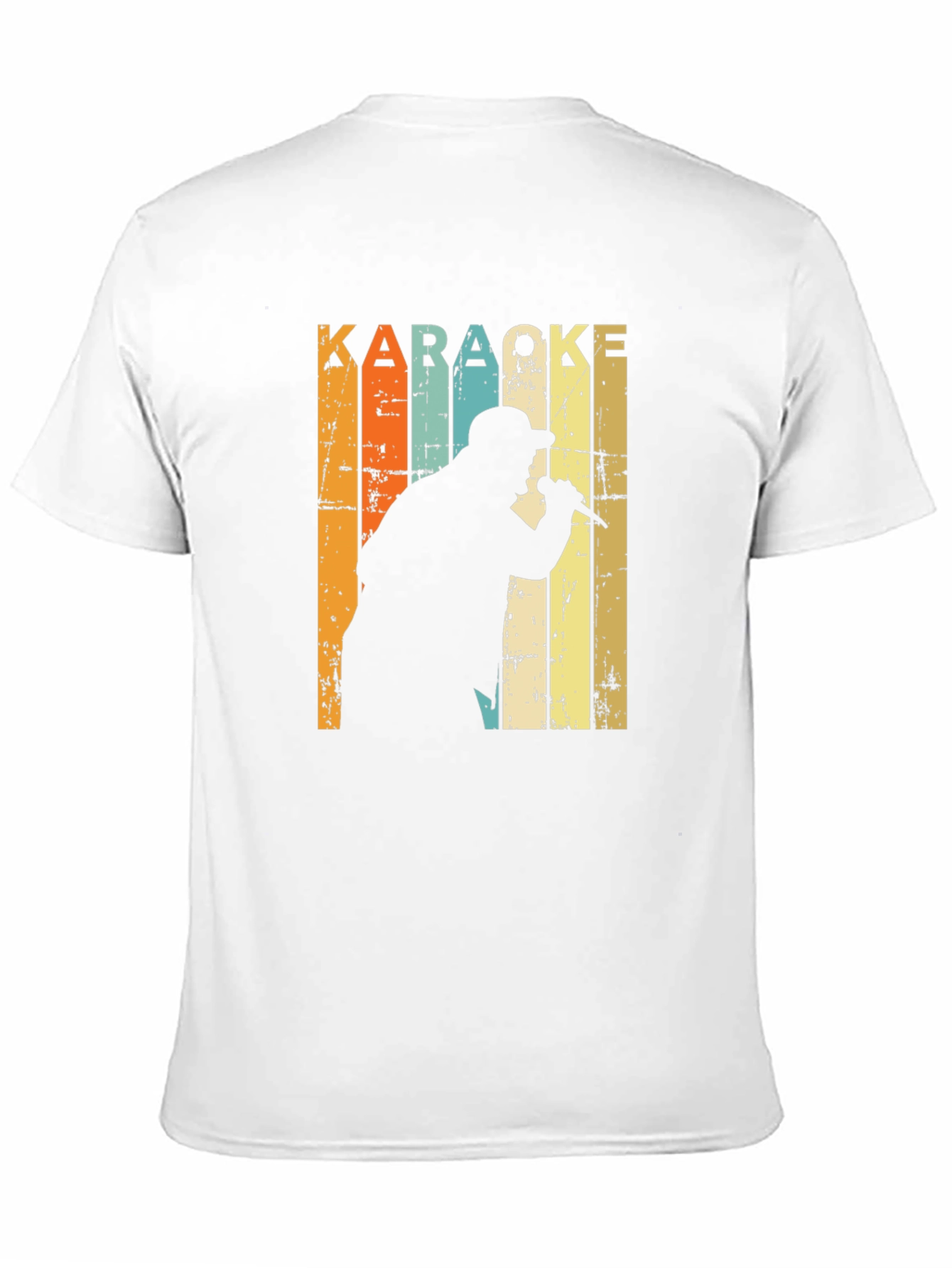 Black Karaoke Singer Retro T-Shirt view 11