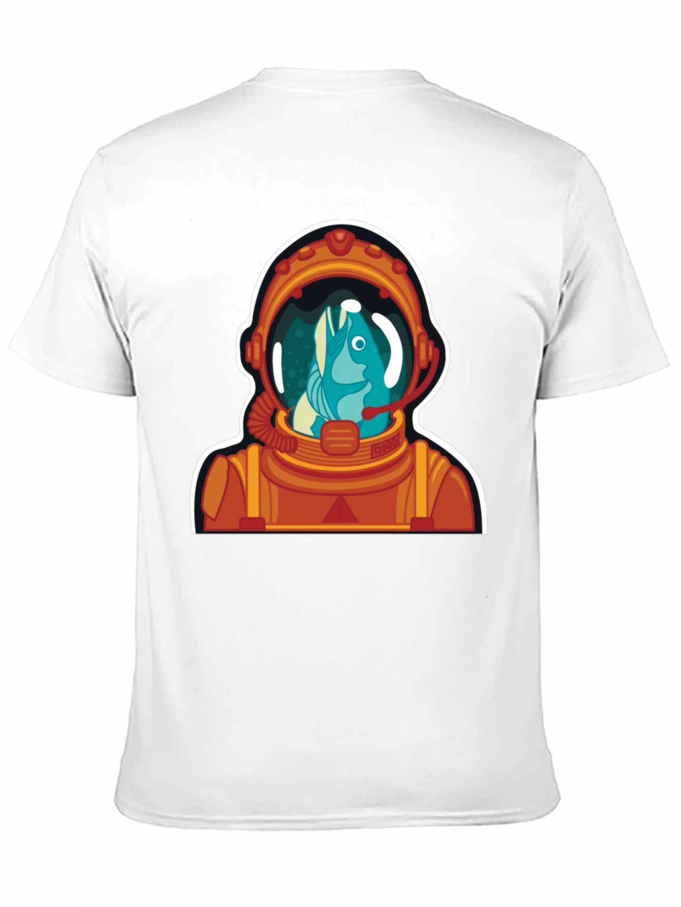 Black Astronaut Fish Graphic Tee - Space Humor view 11