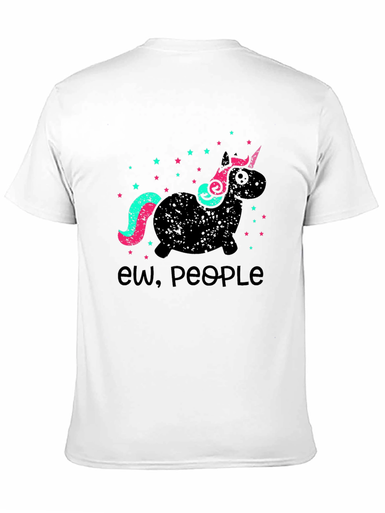 Black Ew People Unicorn Graphic Tee - Soft Cotton Blend view 11