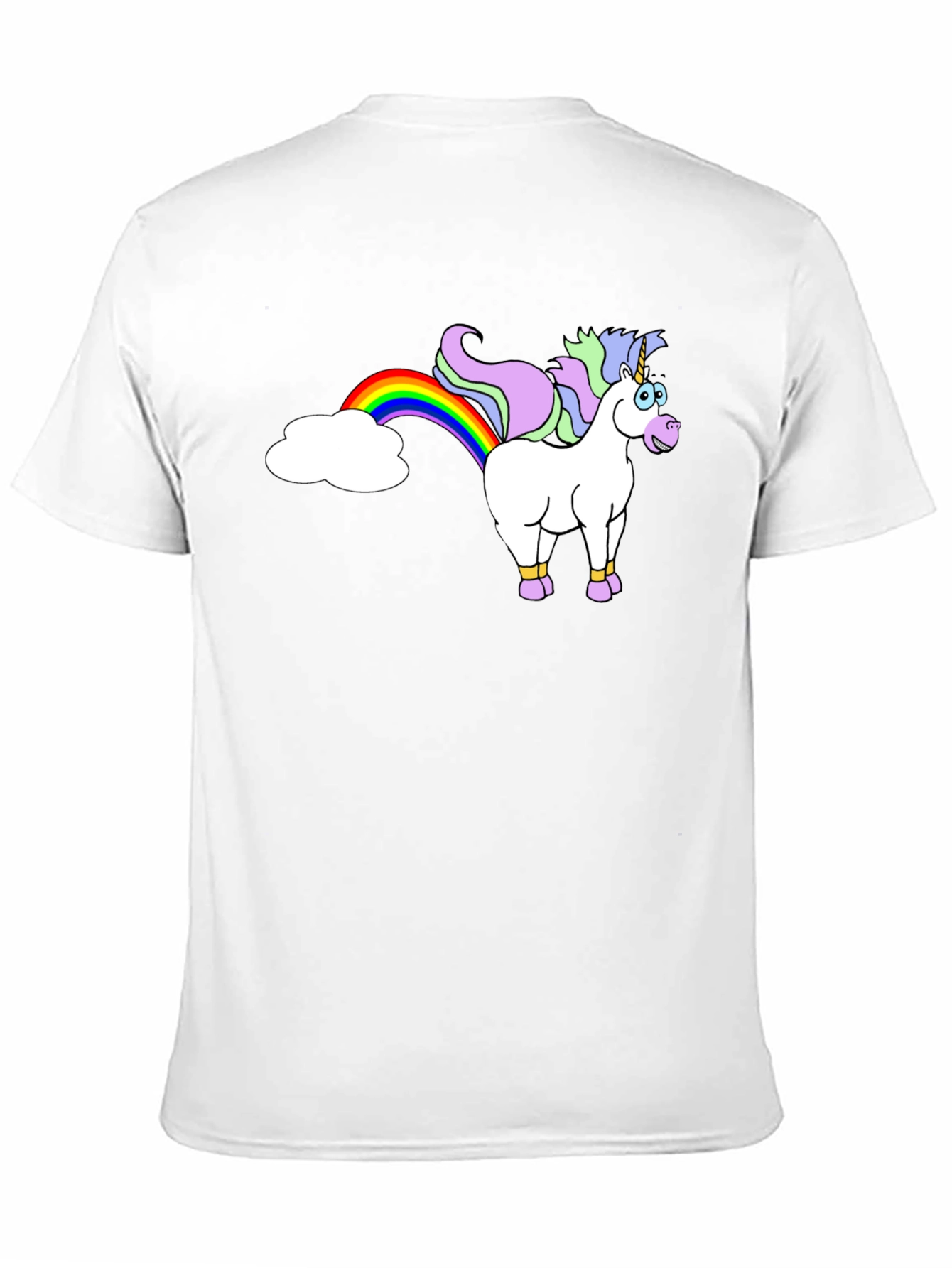 Black Unicorn Rainbow T-Shirt - Black Novelty Tee view 11
