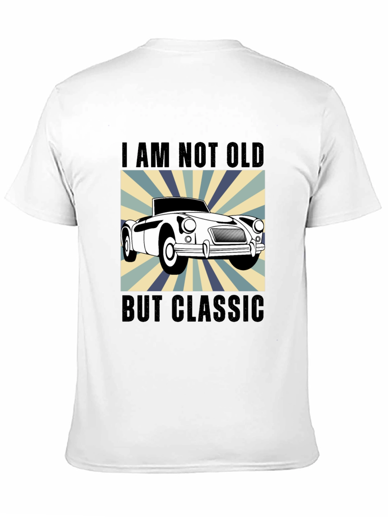 Black Classic Car T-Shirt - I Am Not Old But Classic view 11