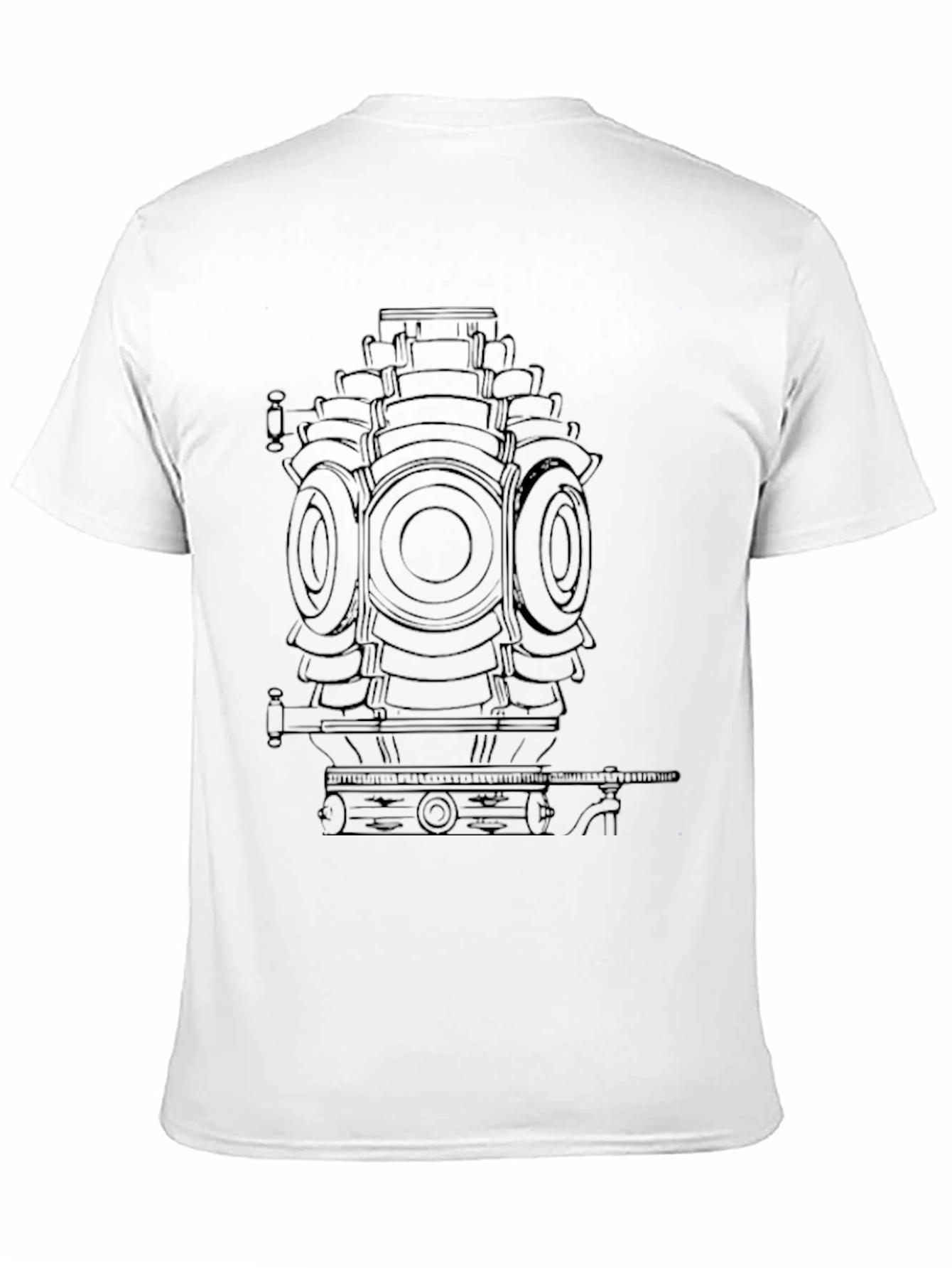 Black Graphic Tee - Black - Vintage Engine Design view 11