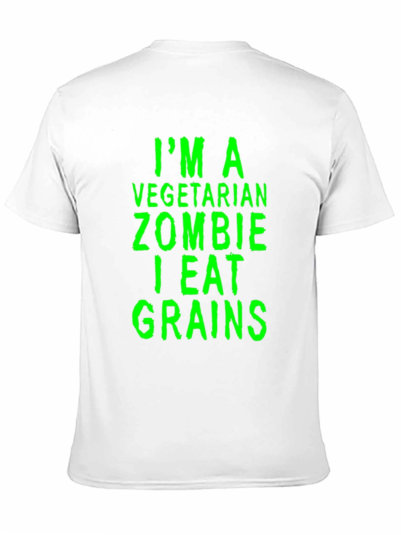 Black Vegetarian Zombie Grain Eater Graphic Tee view 11