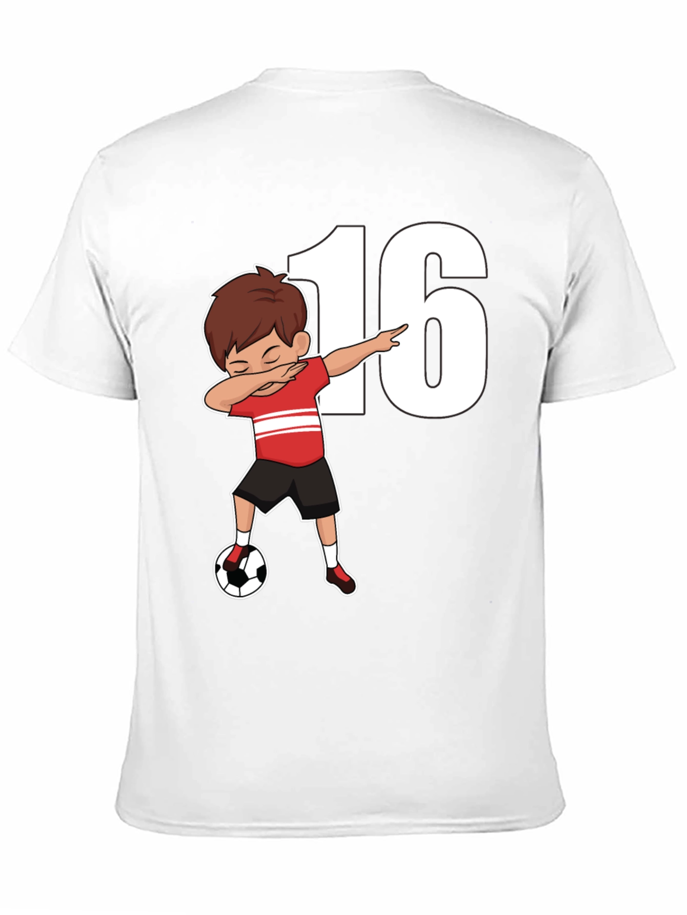 Black Soccer Boy 16th Birthday T-Shirt view 11
