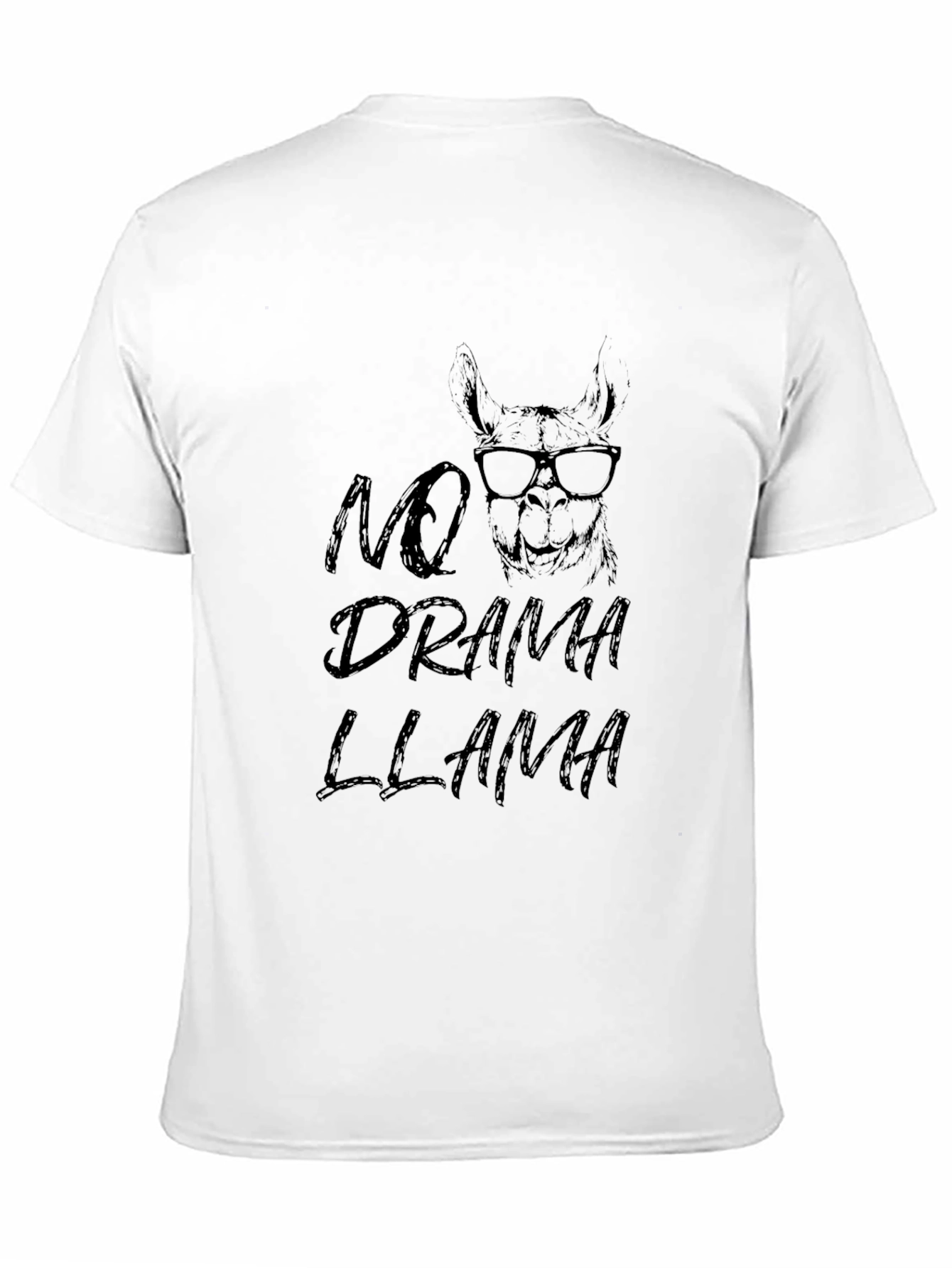 Black No Drama Llama Graphic T-Shirt view 11