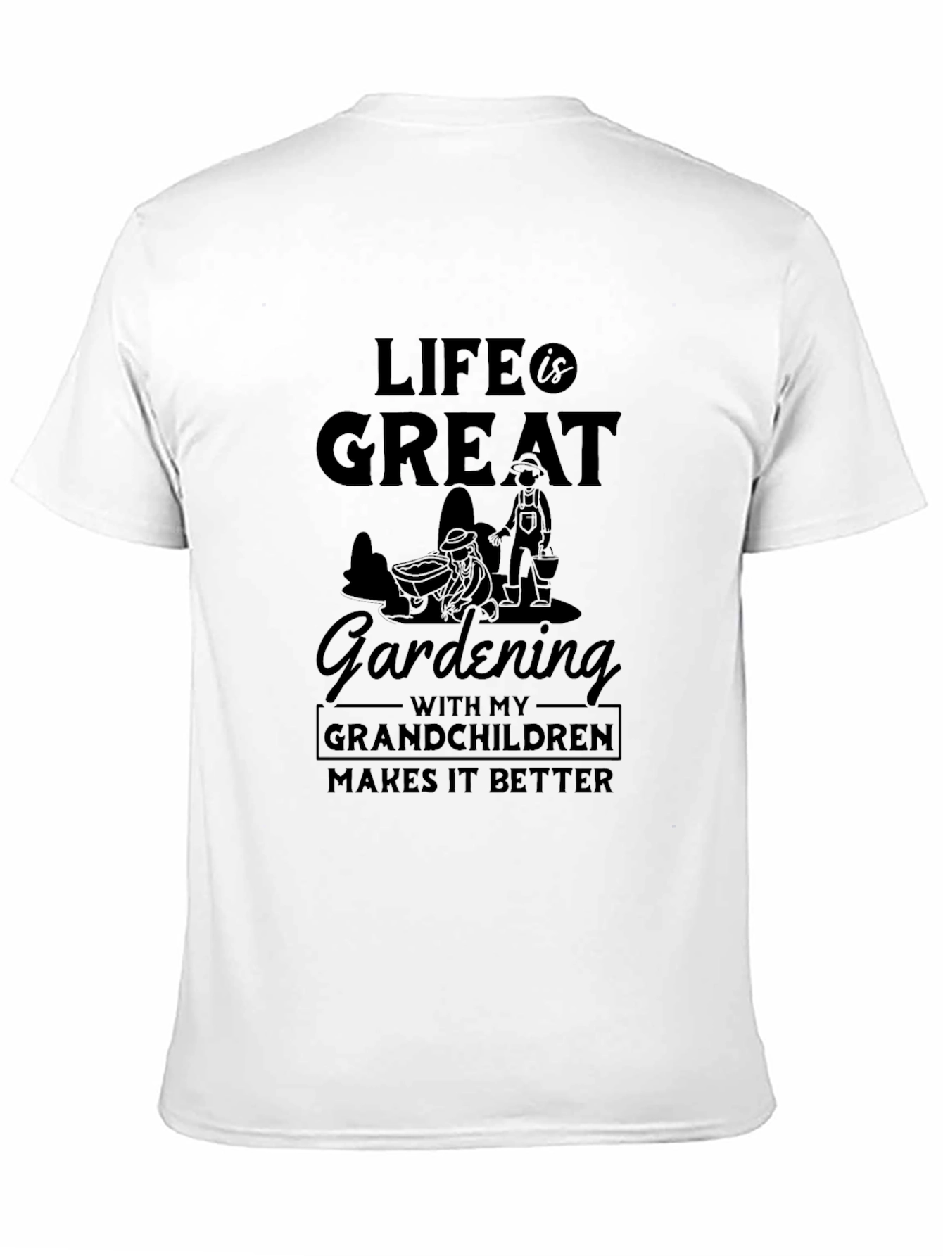 Black Life is Great Gardening Grandchildren T-Shirt view 11