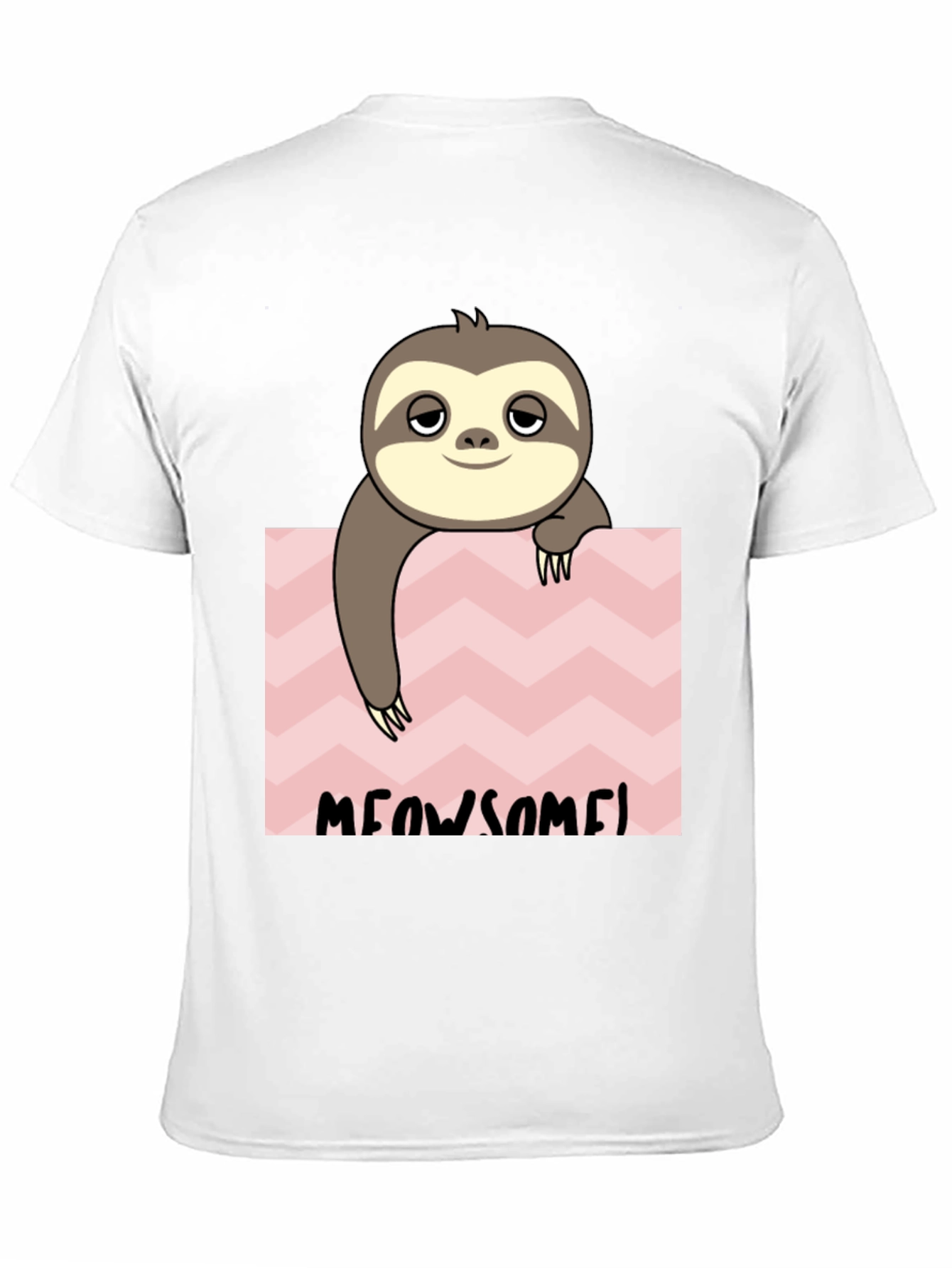 Black Meowsome Sloth Graphic Tee - Black Cotton Blend view 11