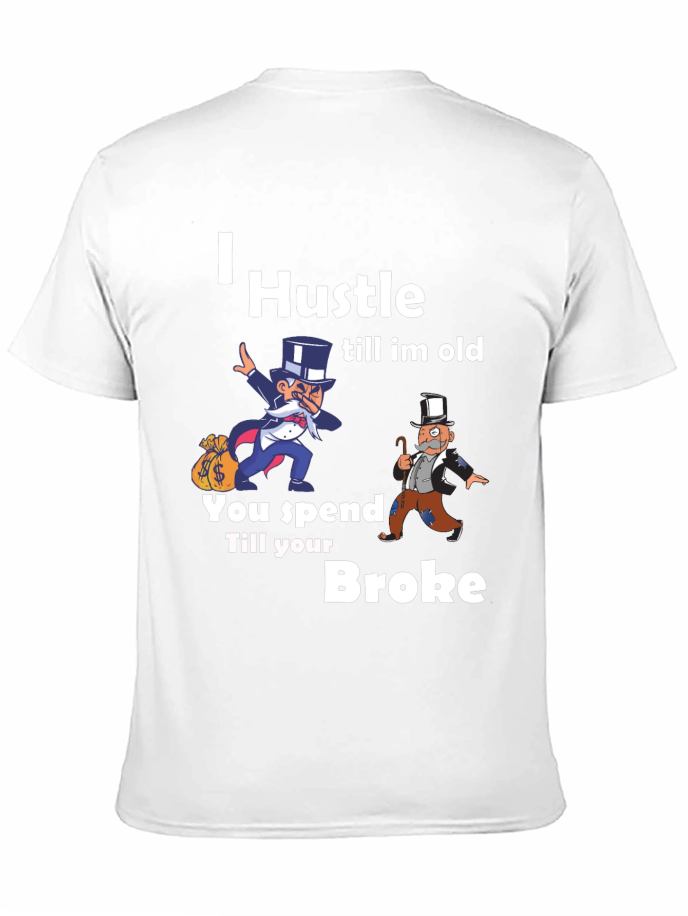 Black I Hustle Till I'm Old Graphic T-Shirt view 11