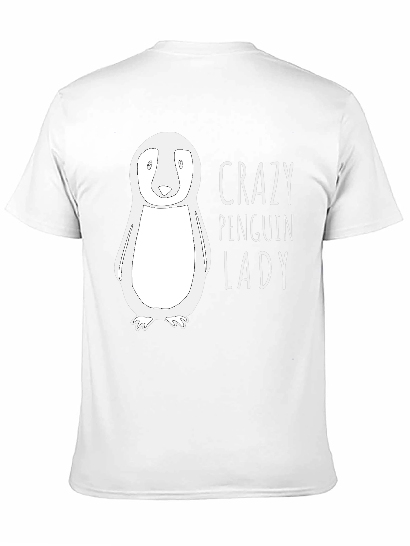 Black Crazy Penguin Lady T-Shirt - Funny Animal Lover Tee view 11