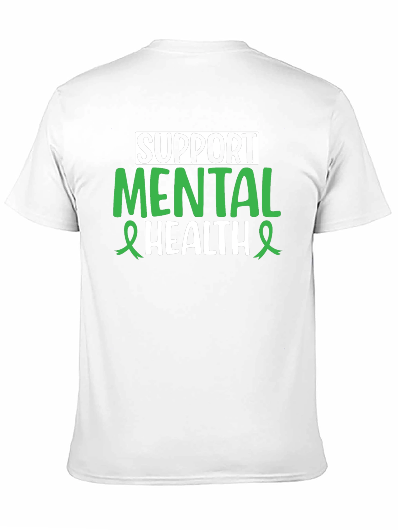 Black Support Mental Health T-Shirt view 11