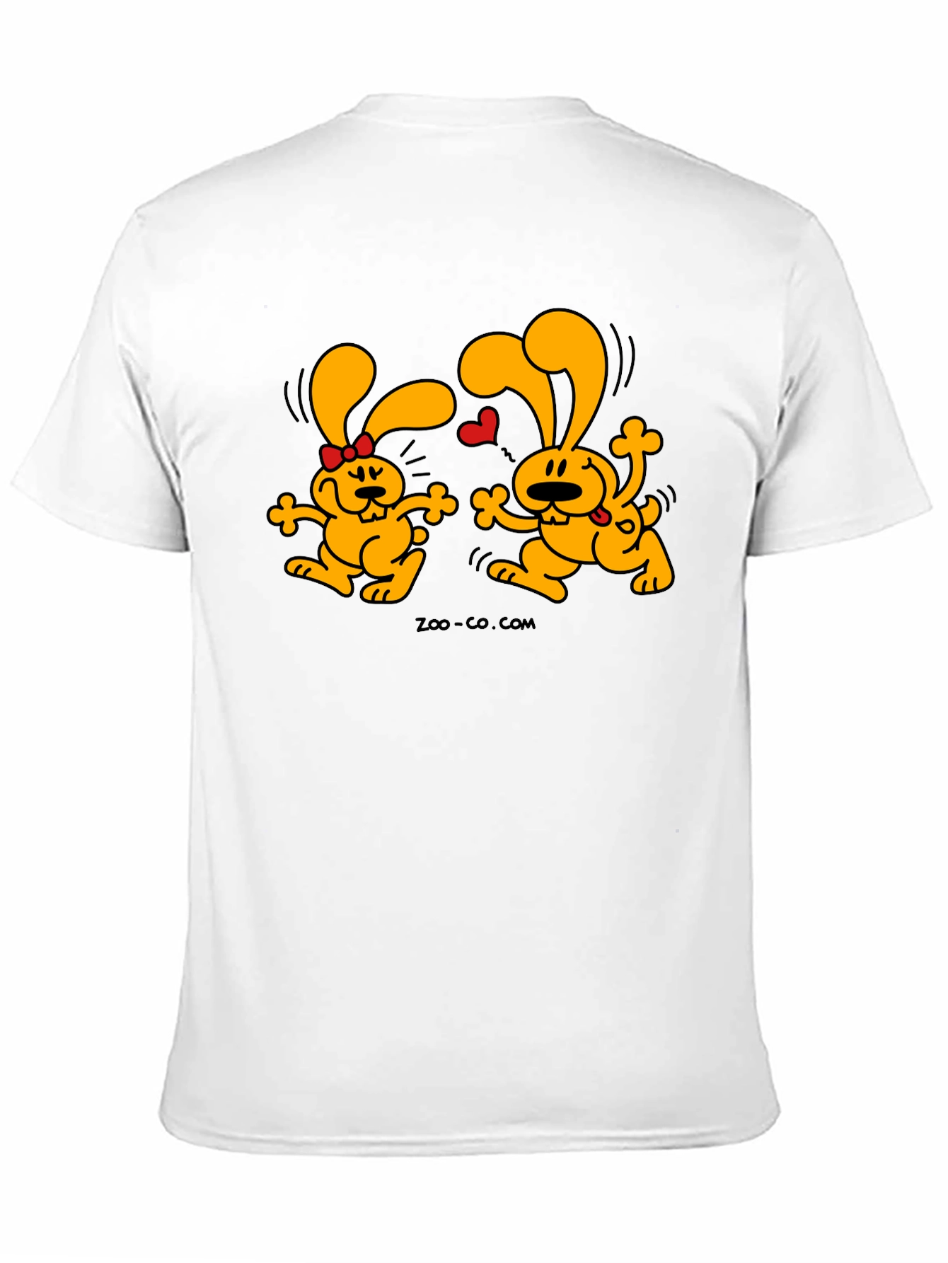 Black Cute Cartoon Couple T-Shirt view 11
