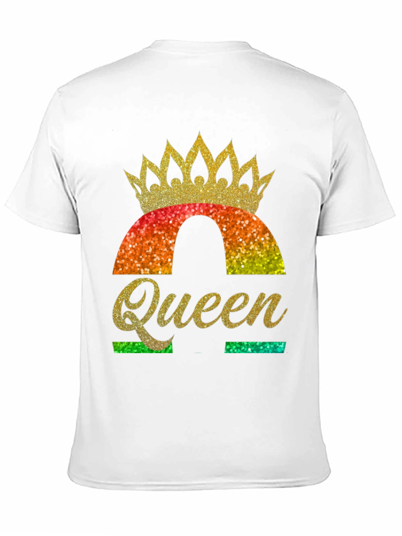 Black Queen Rainbow Glitter Graphic T-Shirt view 11