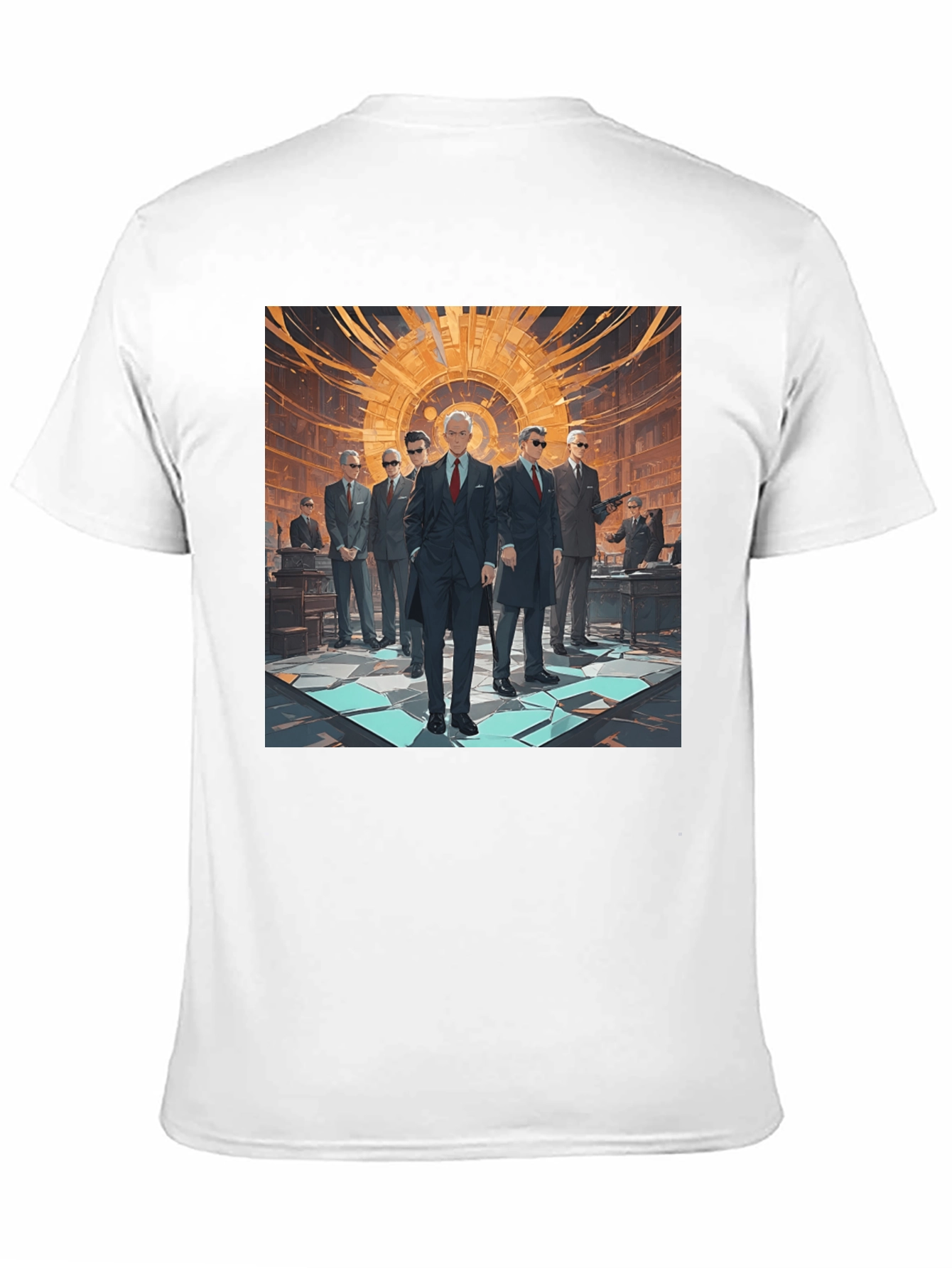 Black Stylish Graphic Print Crew Neck T-Shirt view 11