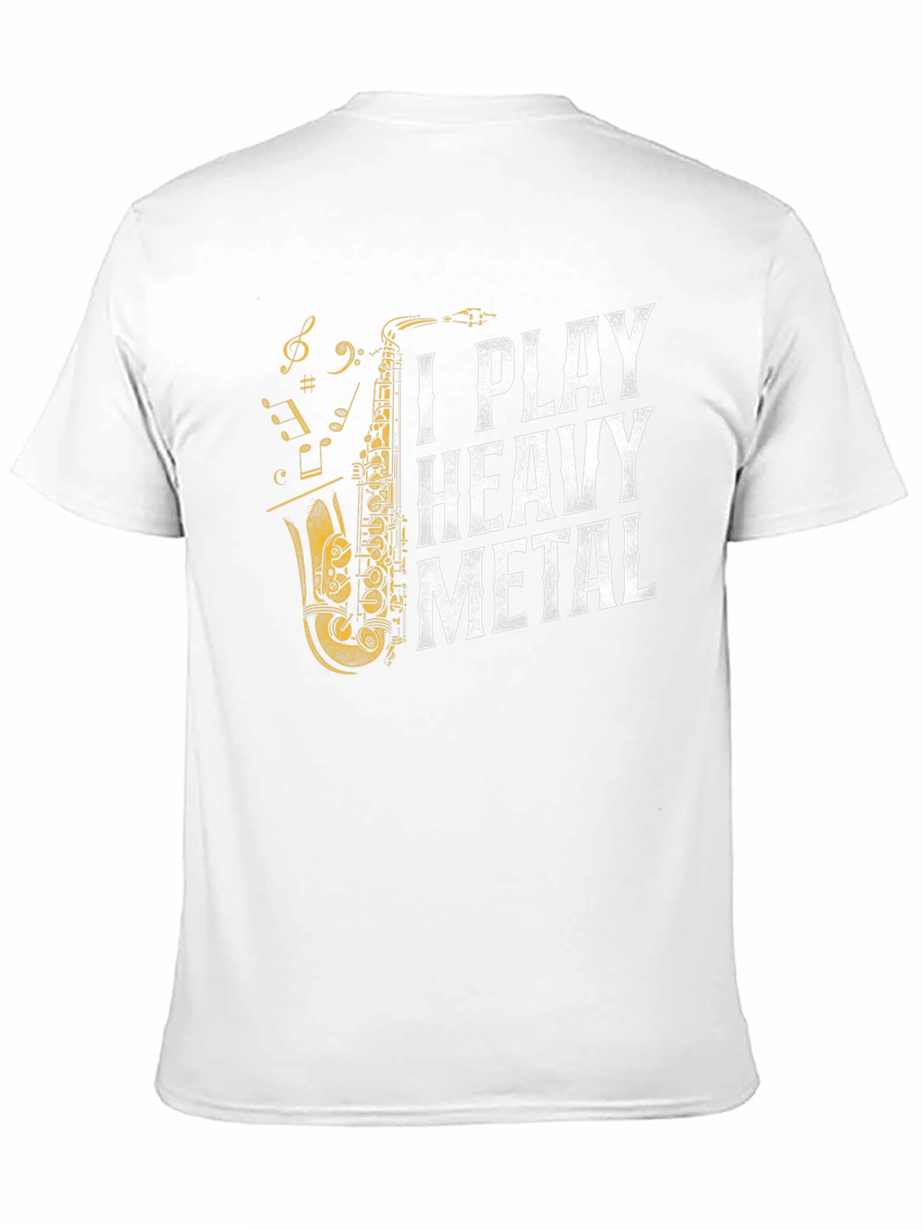 Black I Play Heavy Metal Saxophone T-Shirt view 11