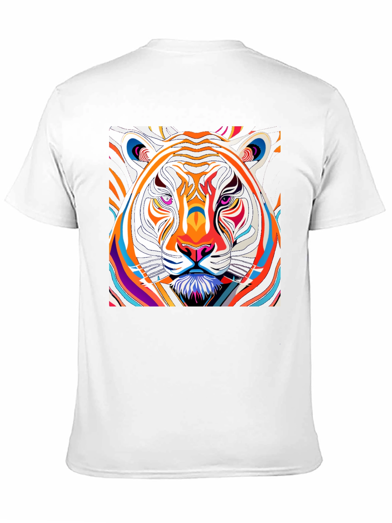 Black Vibrant Tiger Graphic Tee - Bold Artistic Design view 11