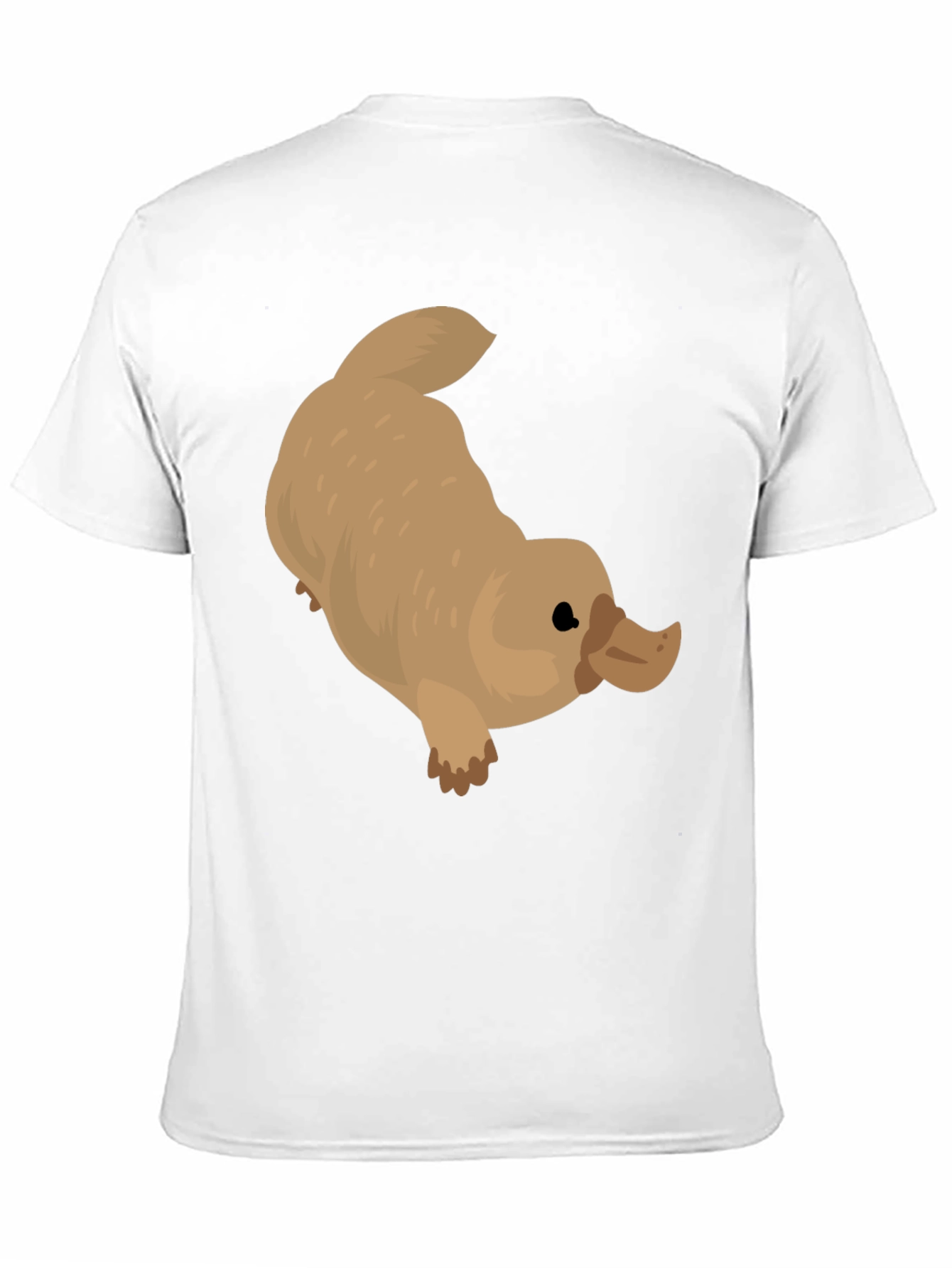 Black Cartoon Platypus Graphic Black T-Shirt view 11