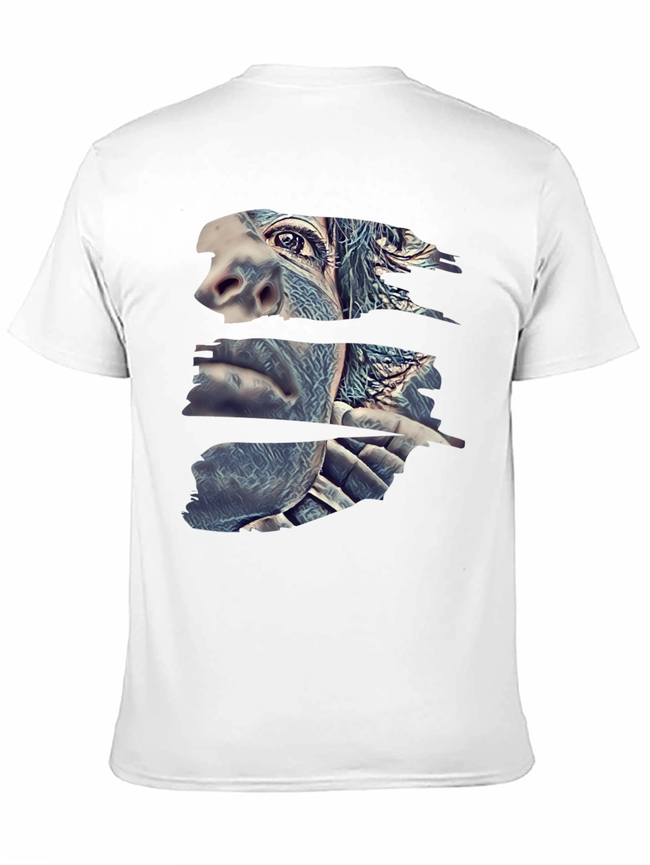 Black Abstract Gorilla Face Black T-Shirt view 11