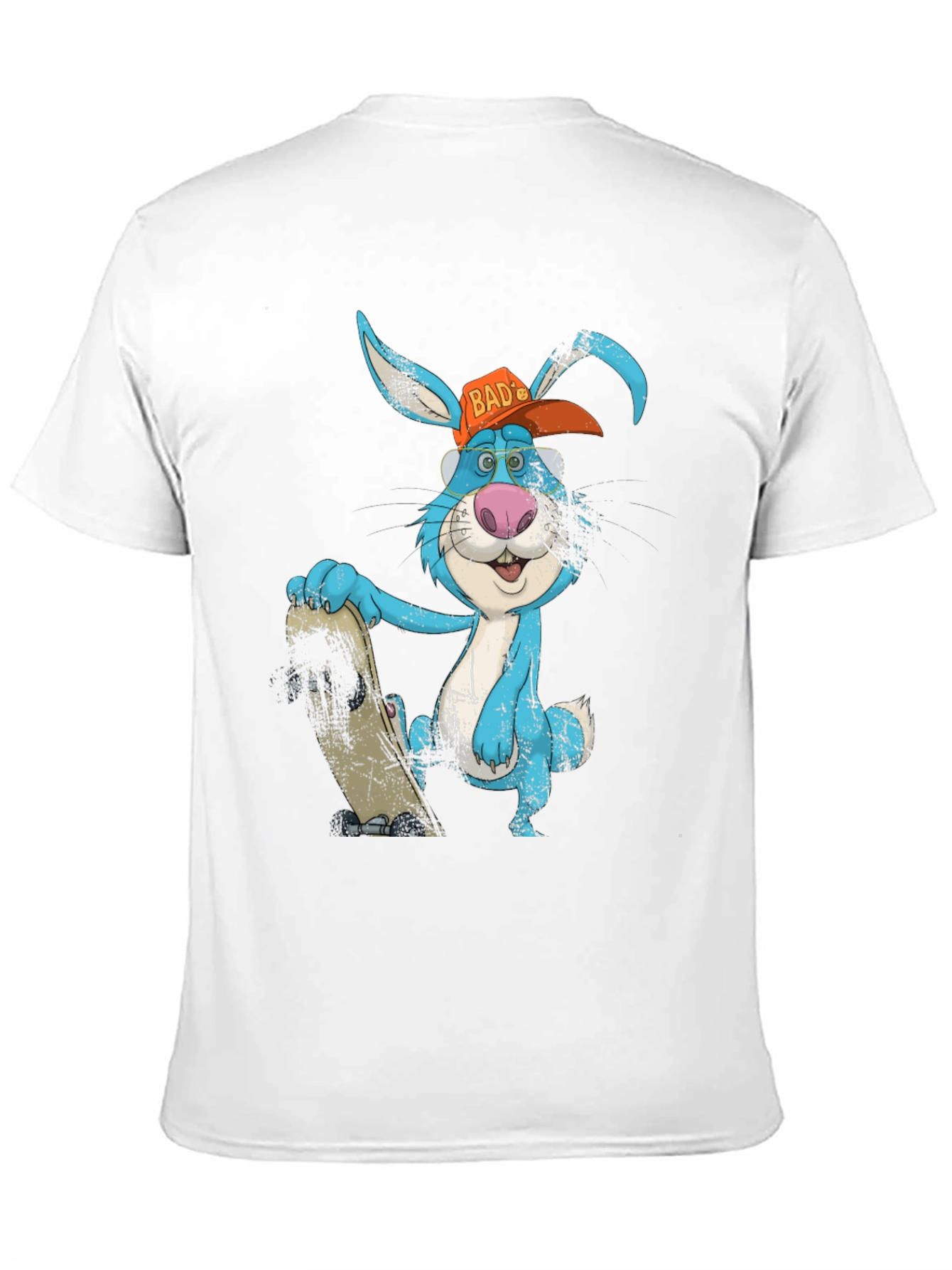 Black Skater Bunny Graphic Tee - Cool Cartoon Style view 11
