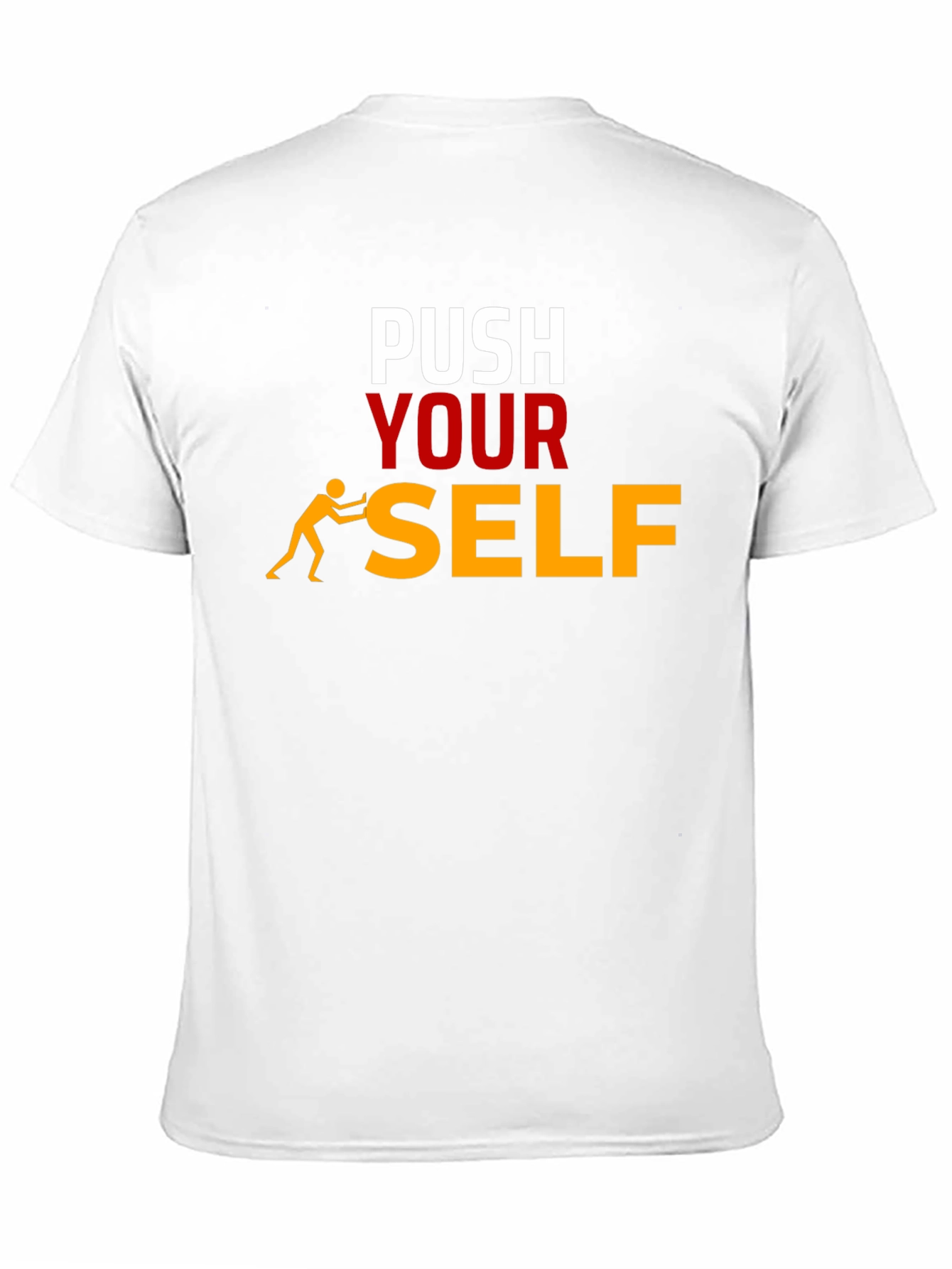 Black Push Yourself Graphic T-Shirt - Motivational Tee view 11