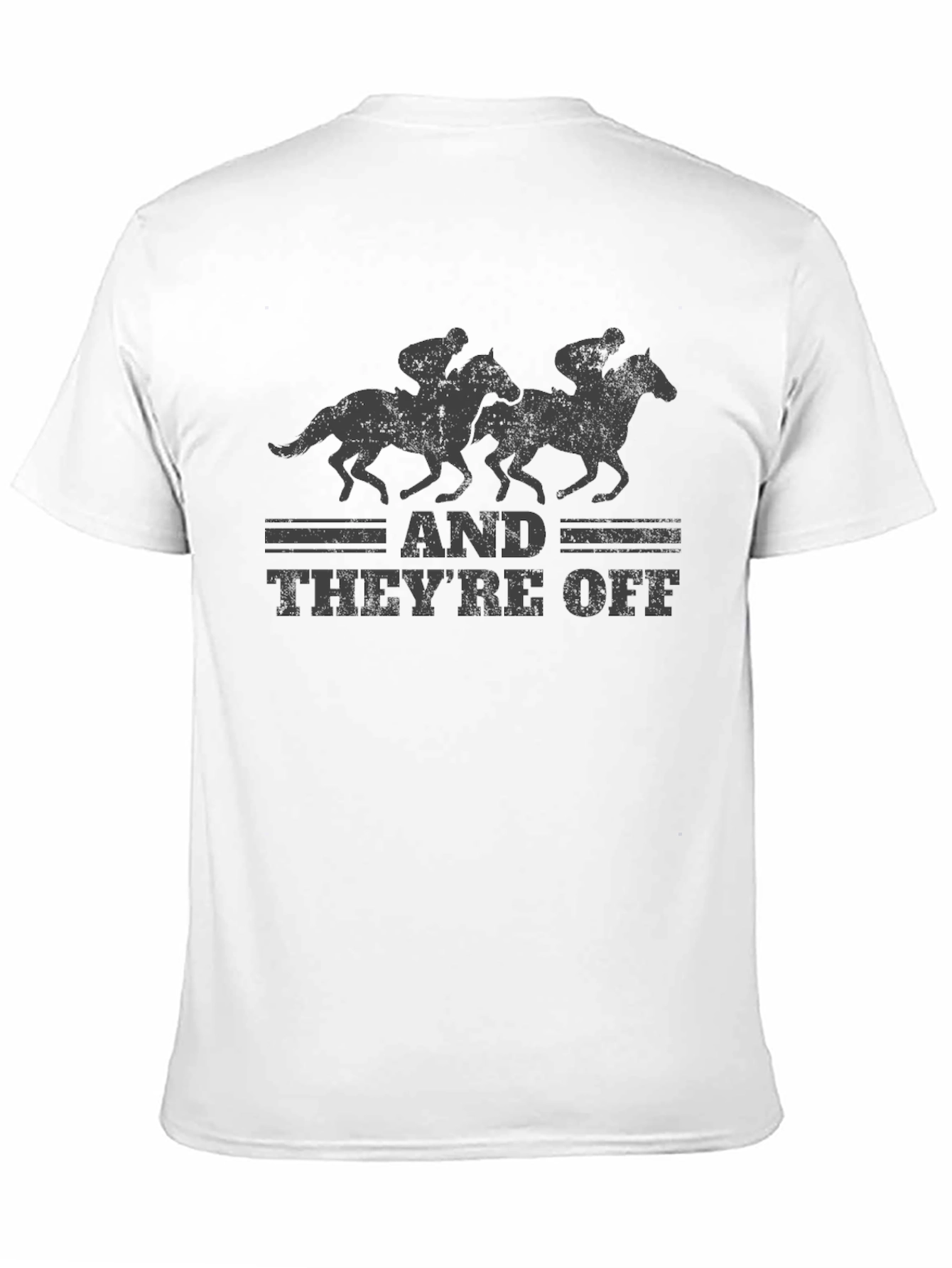 Black And They're Off T-Shirt | Equestrian Racing Tee view 11