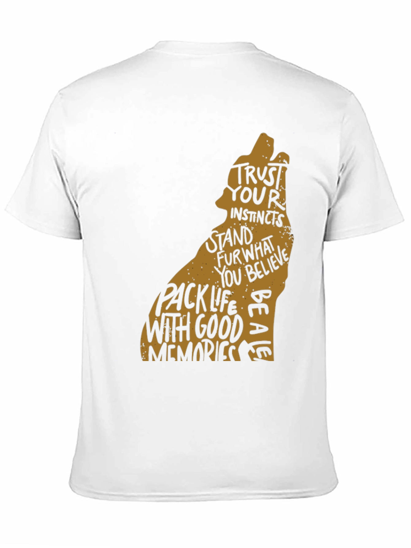 Black Wolf Graphic Print Black Crew Neck T-Shirt view 11