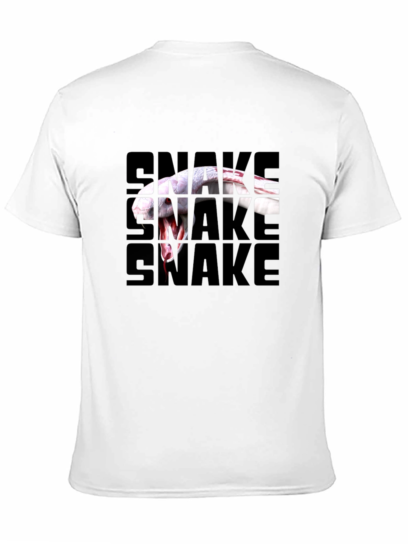 Black Snake Graphic T-Shirt - Black Crew Neck Tee view 11
