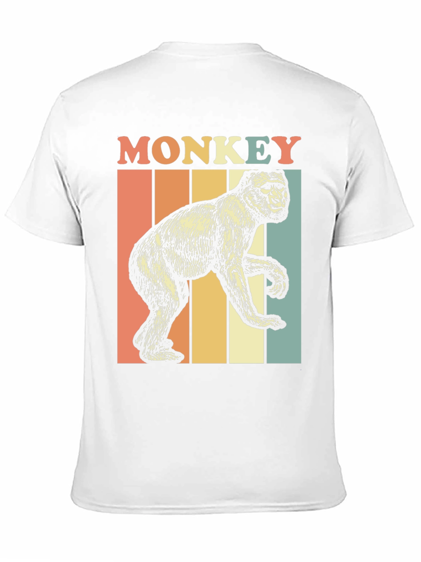 Black Retro Monkey Graphic T-Shirt view 11