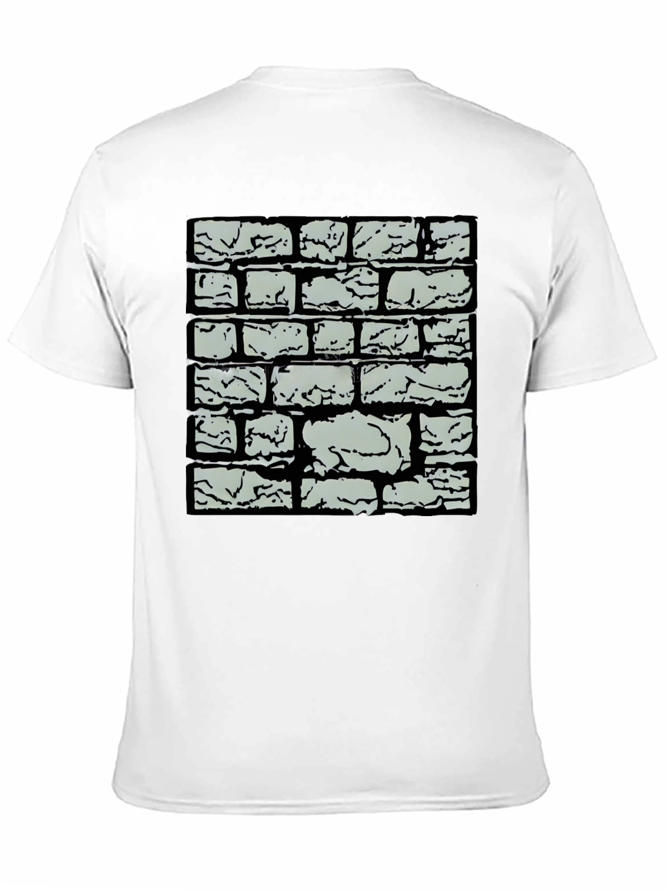 Black Brick Wall Graphic Tee - Cool Casual Style view 11