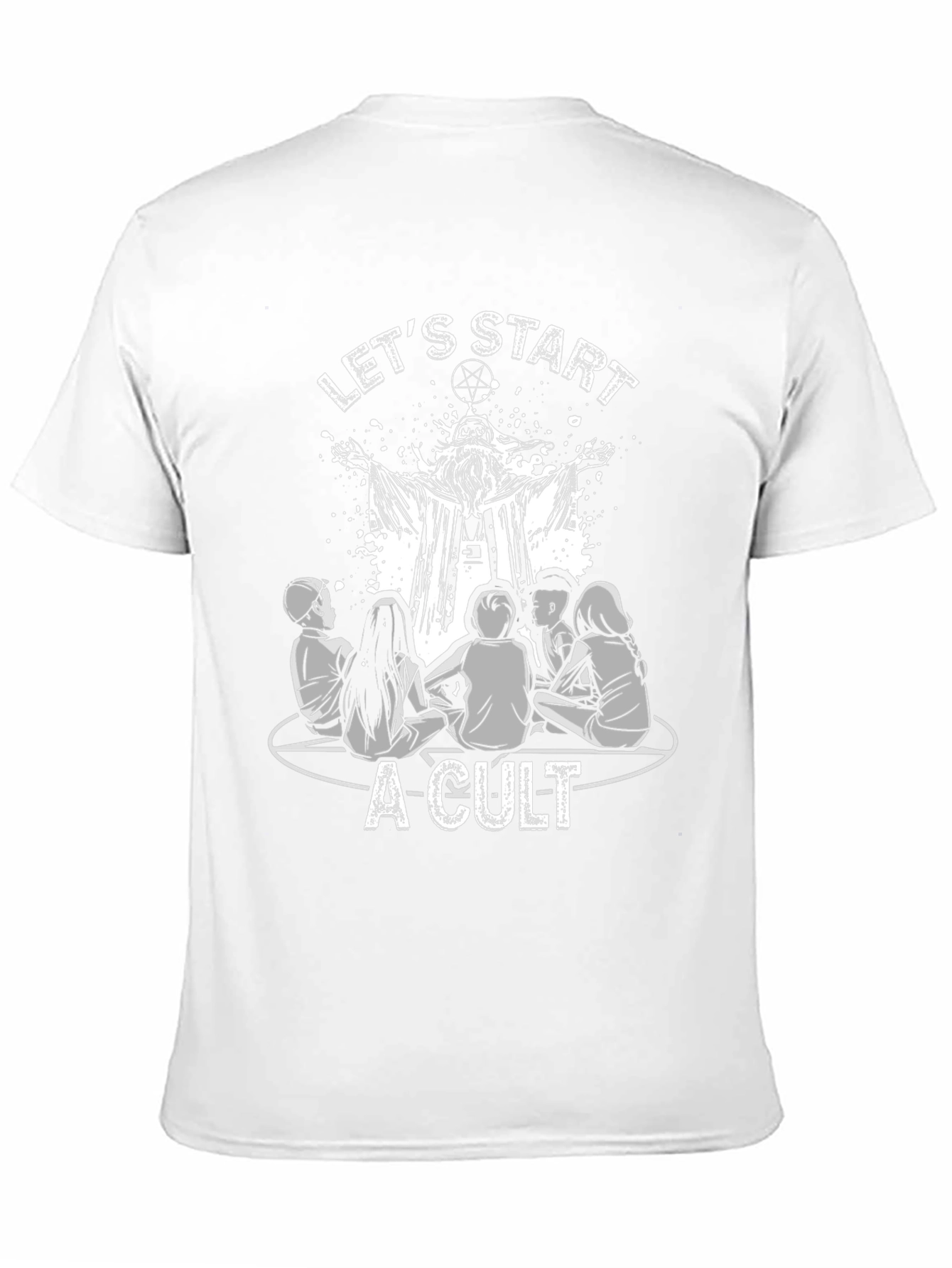 Black Let's Start a Cult Graphic Tee view 11