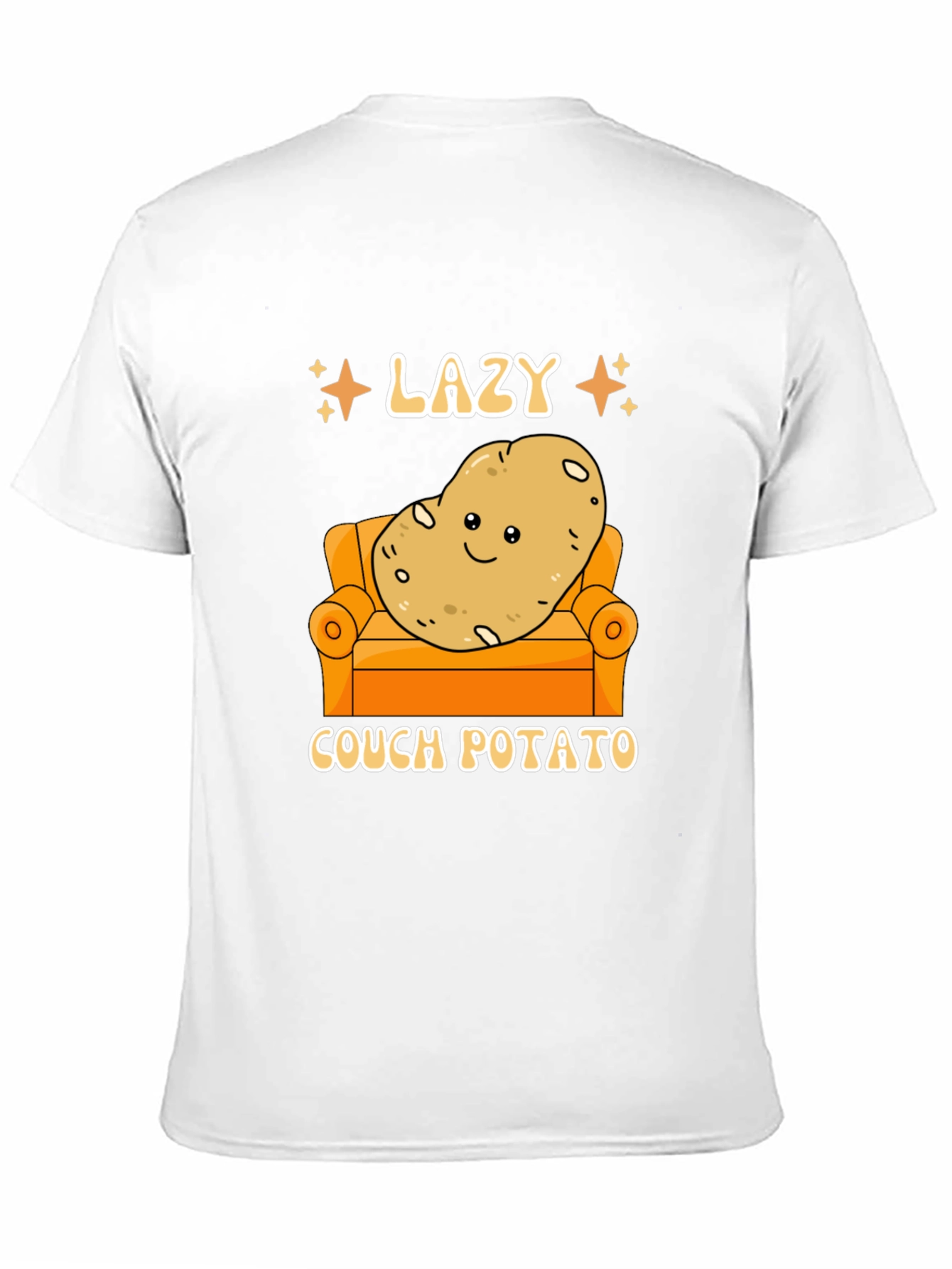 Black Lazy Couch Potato Graphic T-Shirt Funny Design view 11