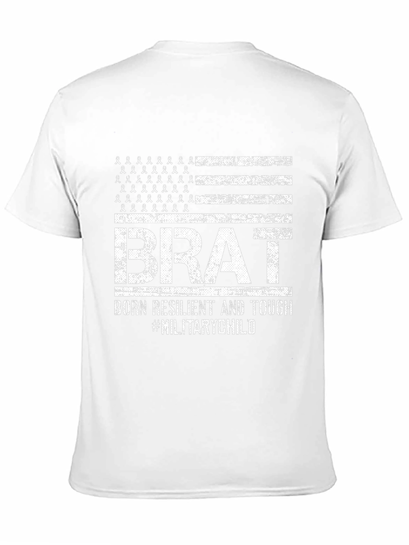 Black Military Brat T-Shirt - Born Resilient & Tough view 11