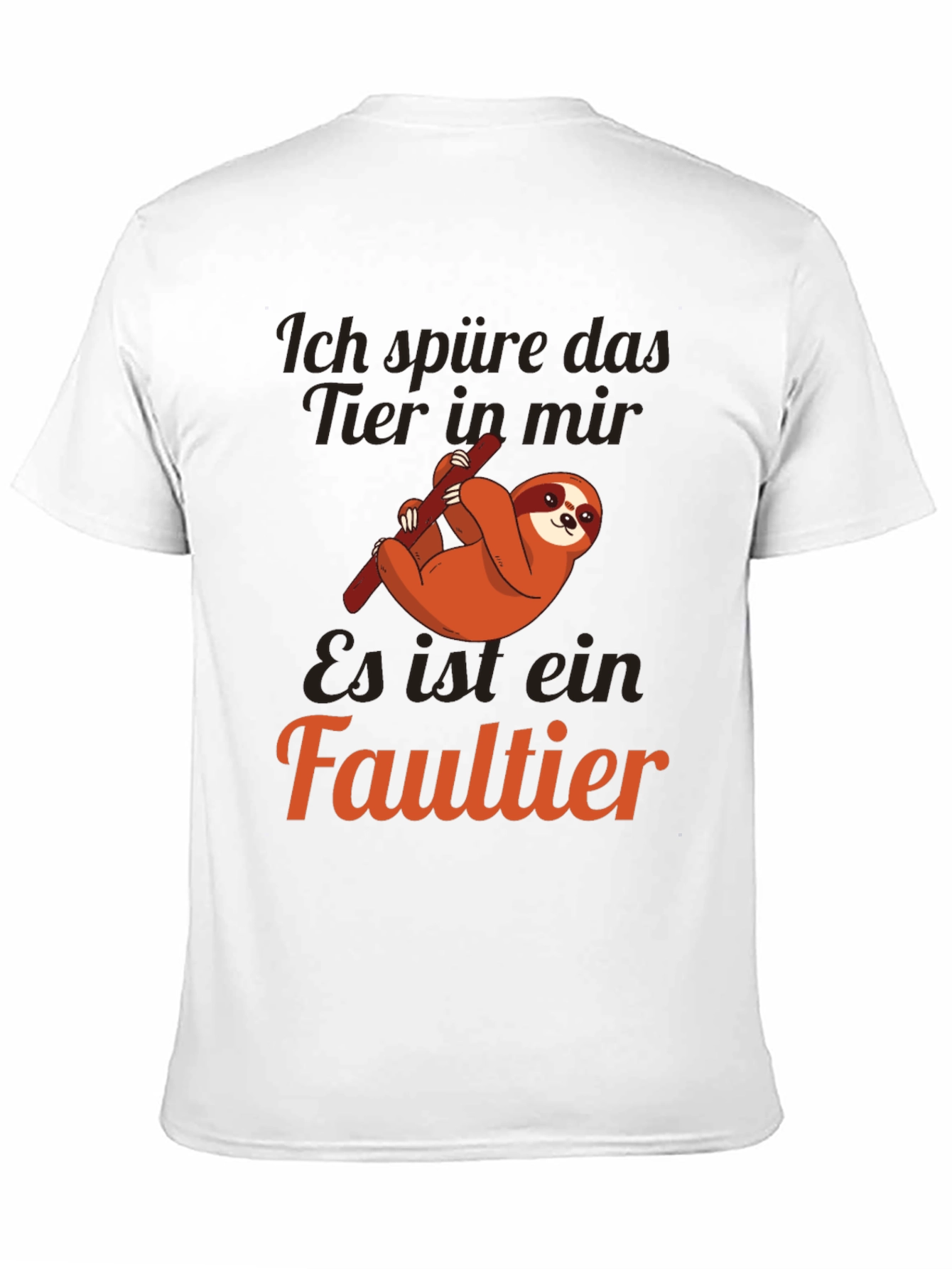 Black Funny Sloth T-Shirt - "Ich spüre das Tier in mir" view 11