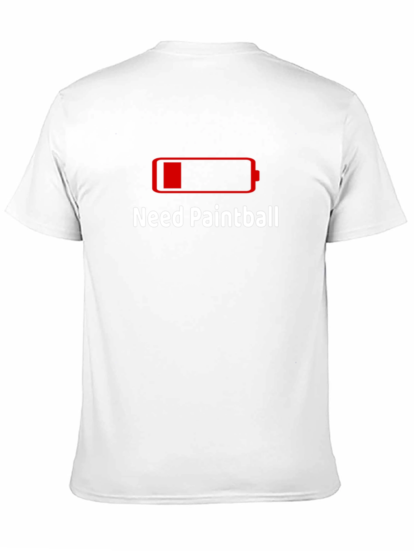 Black Need Paintball T-Shirt Funny Battery Low Design view 11