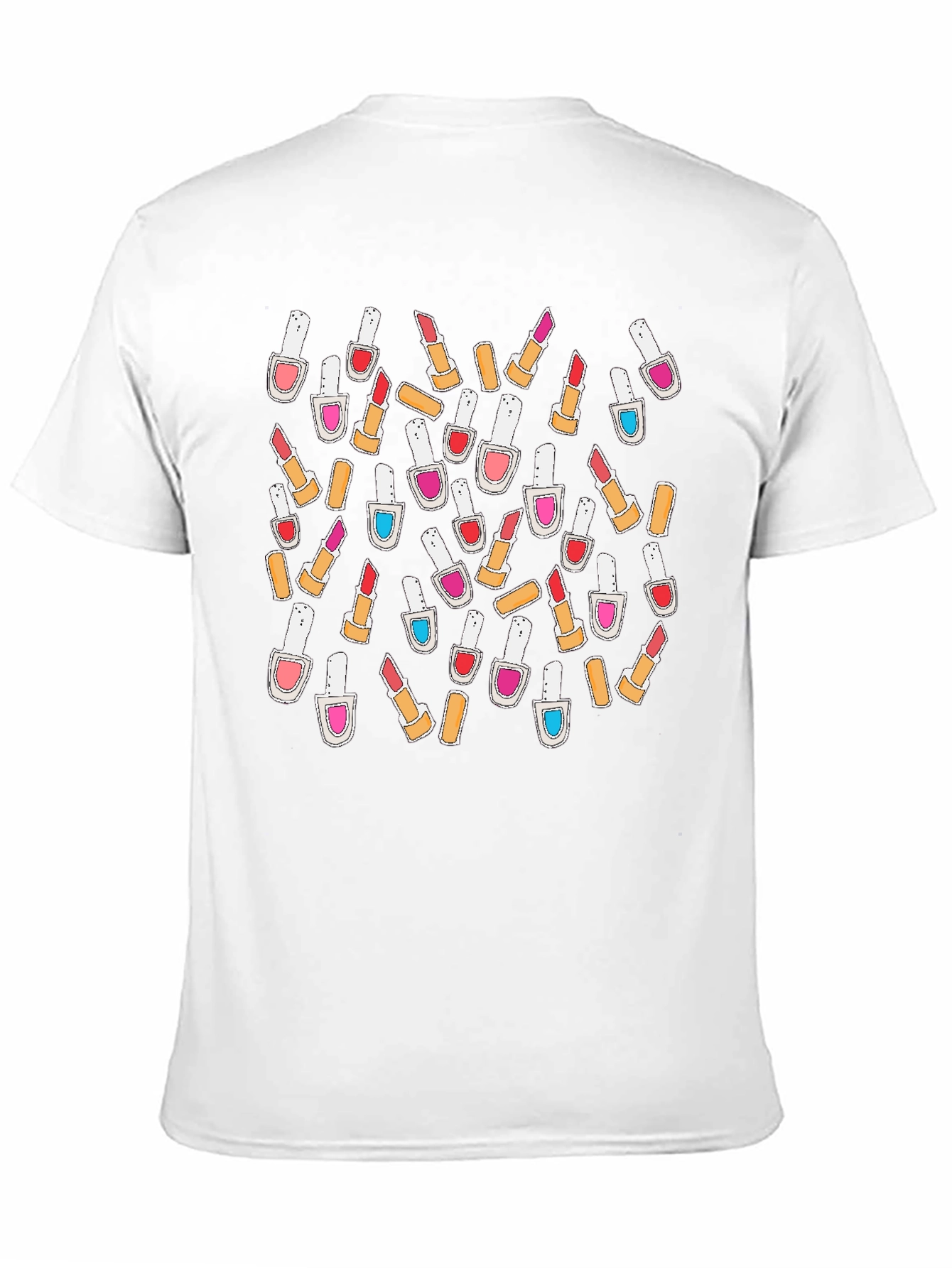 Black Makeup Pattern T-Shirt view 11