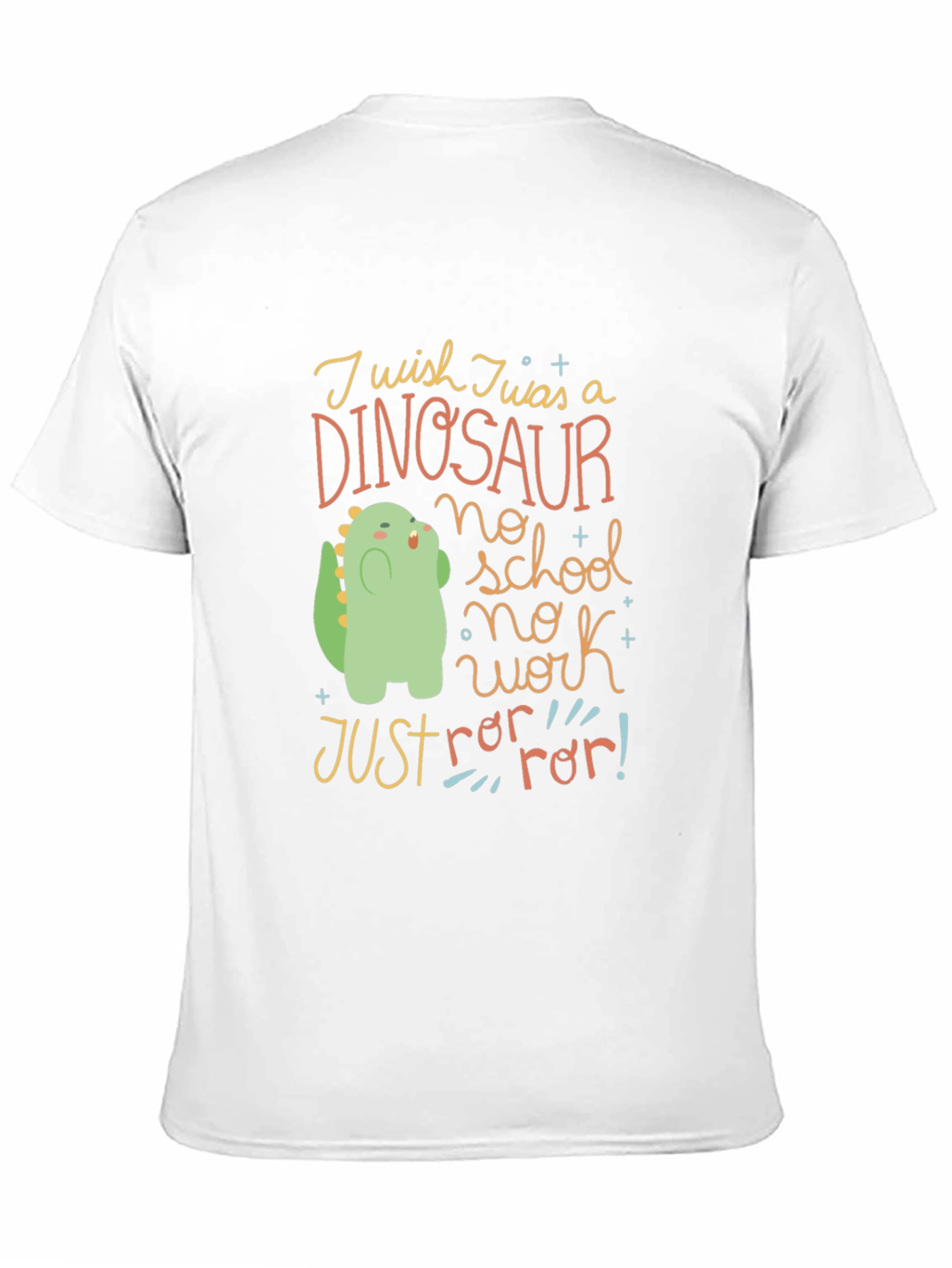 Black Dinosaur T-Shirt - No School, No Work, Just Rawr! view 11
