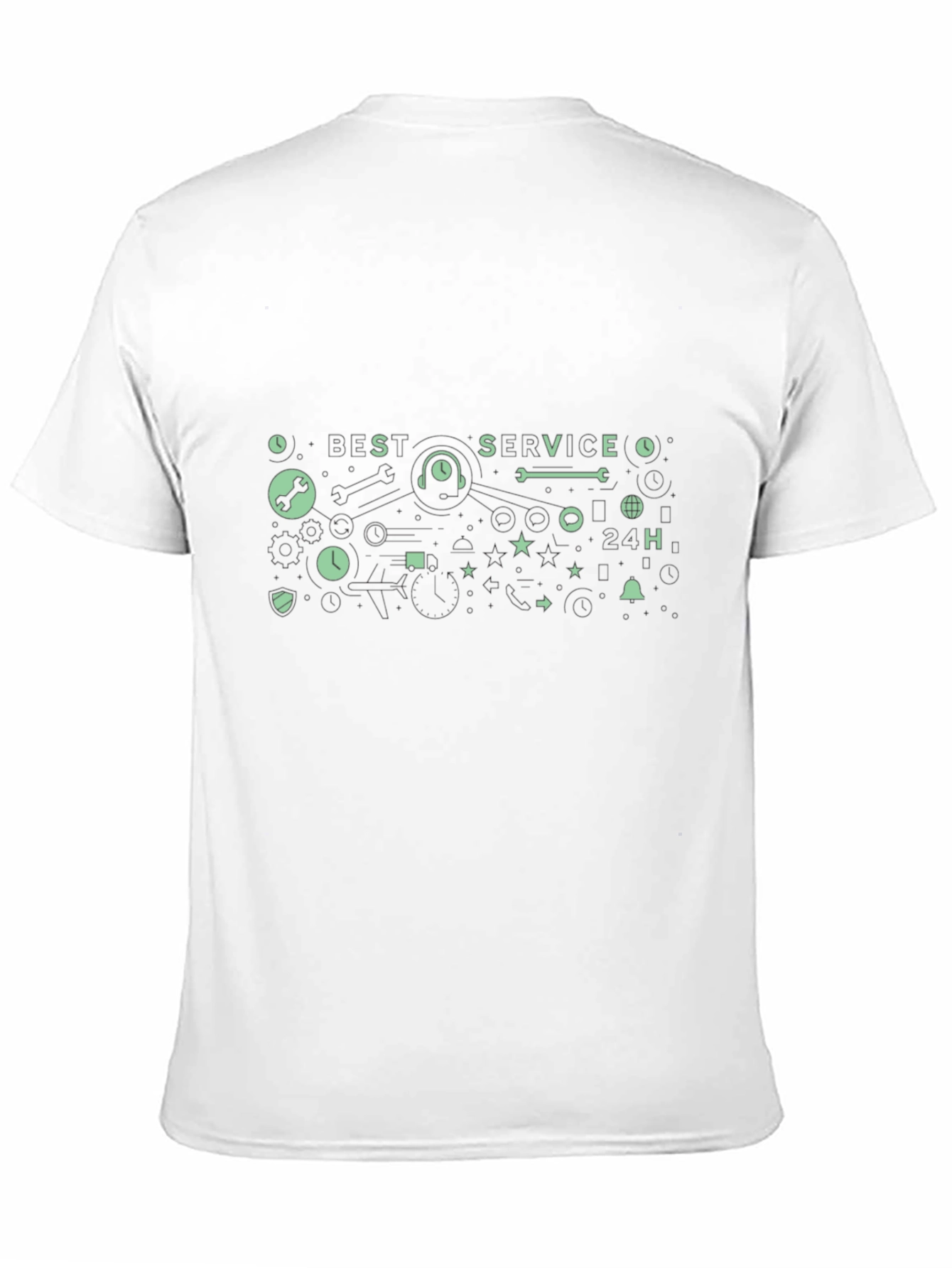 Black Abstract Graphic Print Black T-Shirt view 11