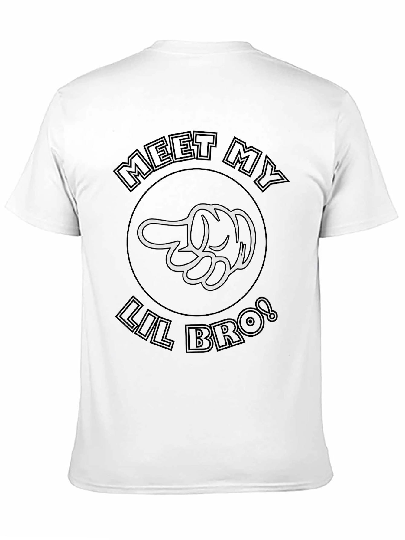 Black Meet My Lil Bro T-Shirt view 11