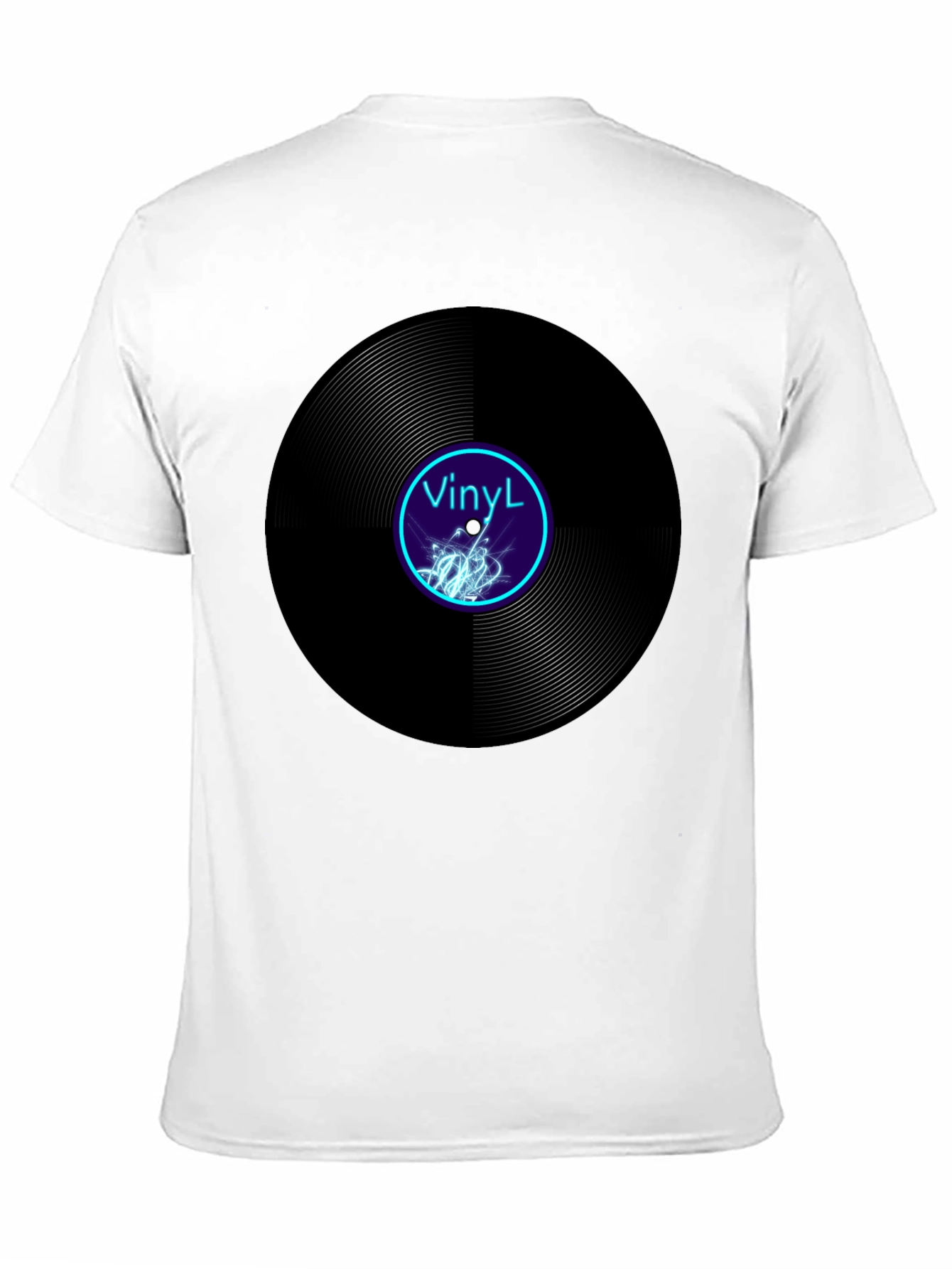 Black Vinyl Record Graphic Tee - Cool Music Lover T-Shirt view 11
